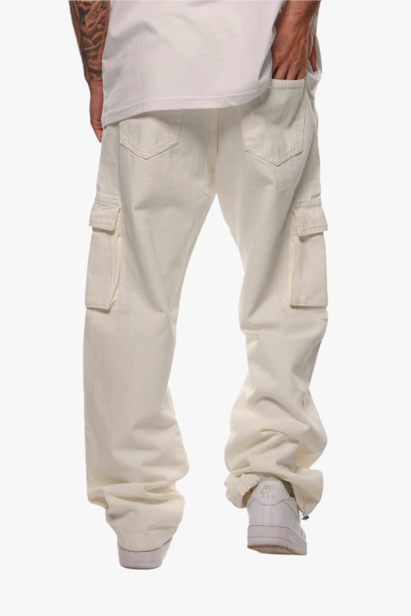 CARGO JEANS WHITE
