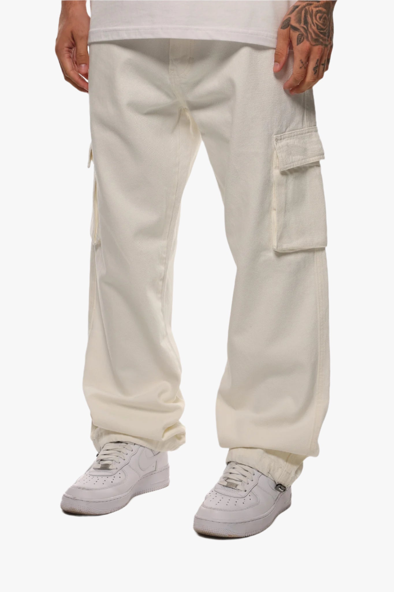 CARGO JEANS WHITE
