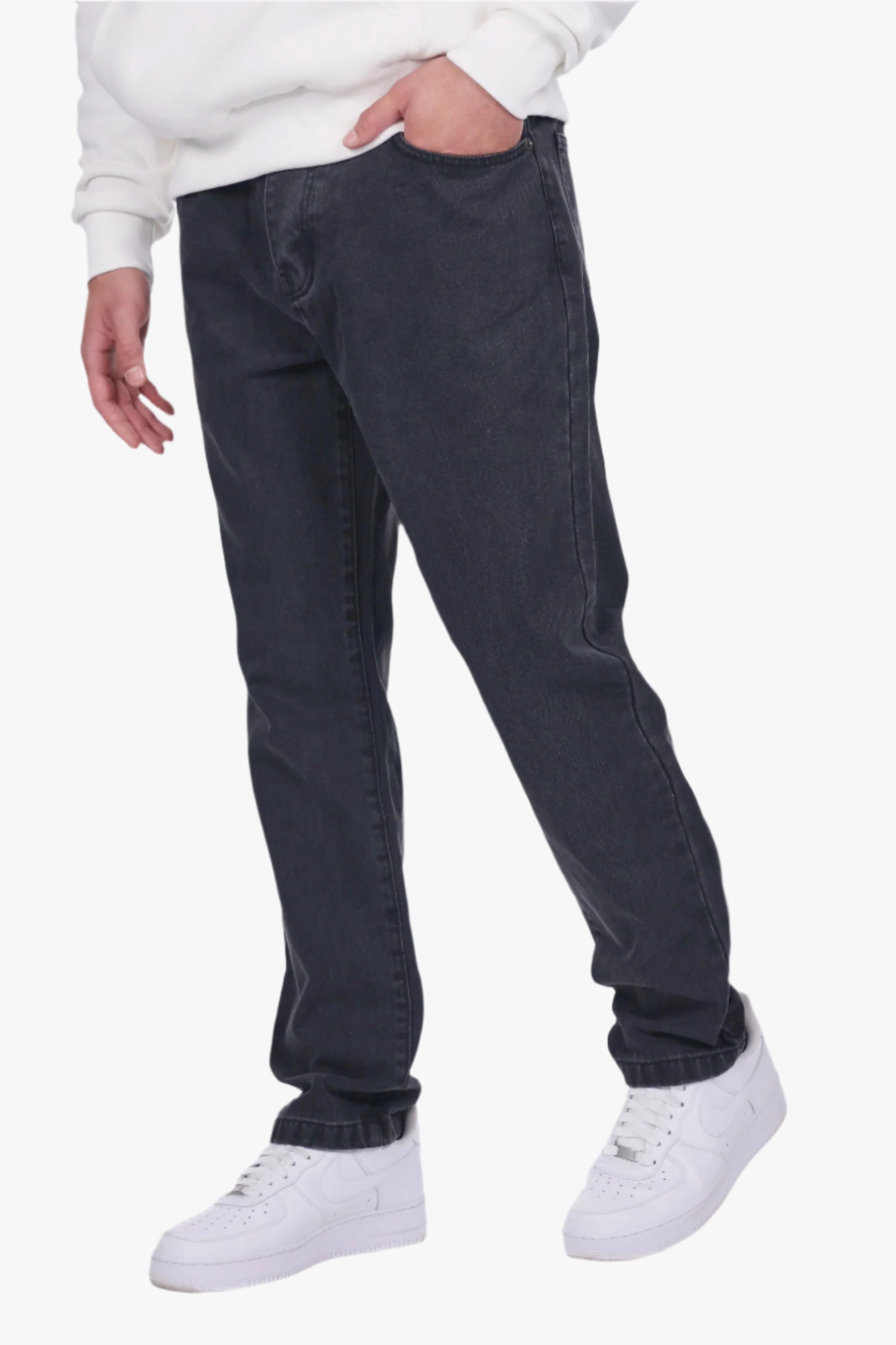CARROT REGULAR WASHED GREY JEANS