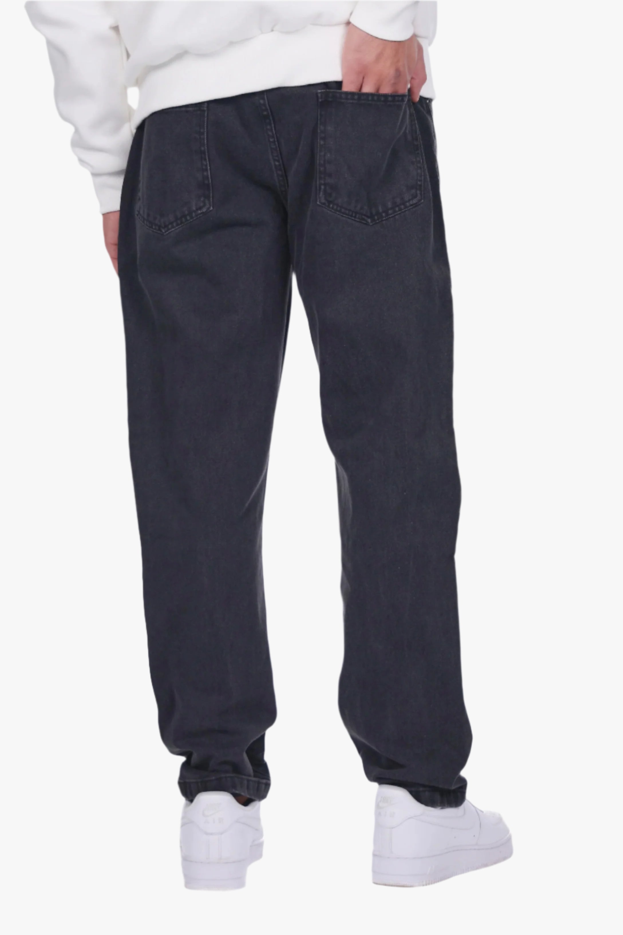 CARROT REGULAR WASHED GREY JEANS