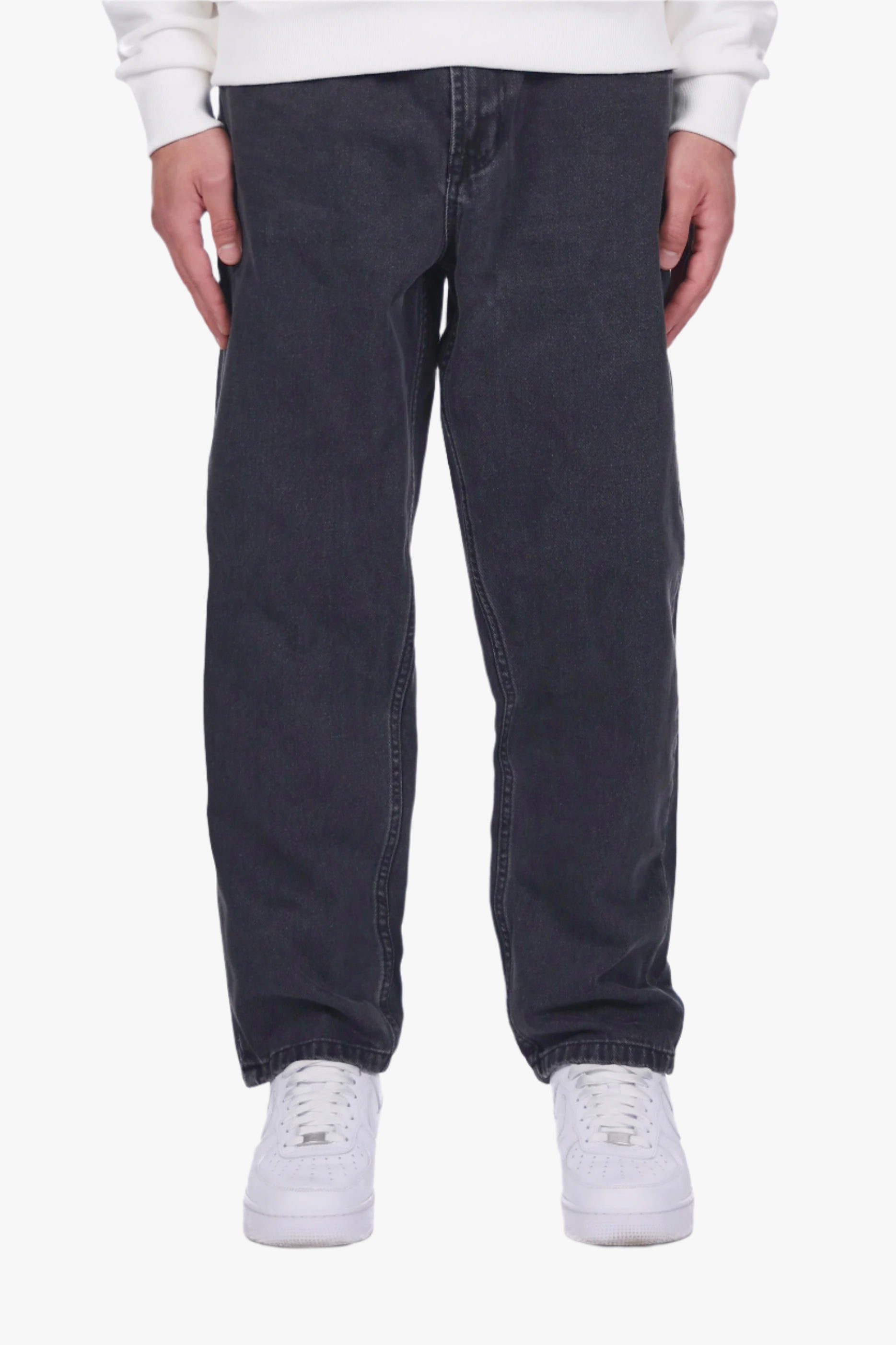 STRAIGHT REGULAR WASHED GREY JEANS