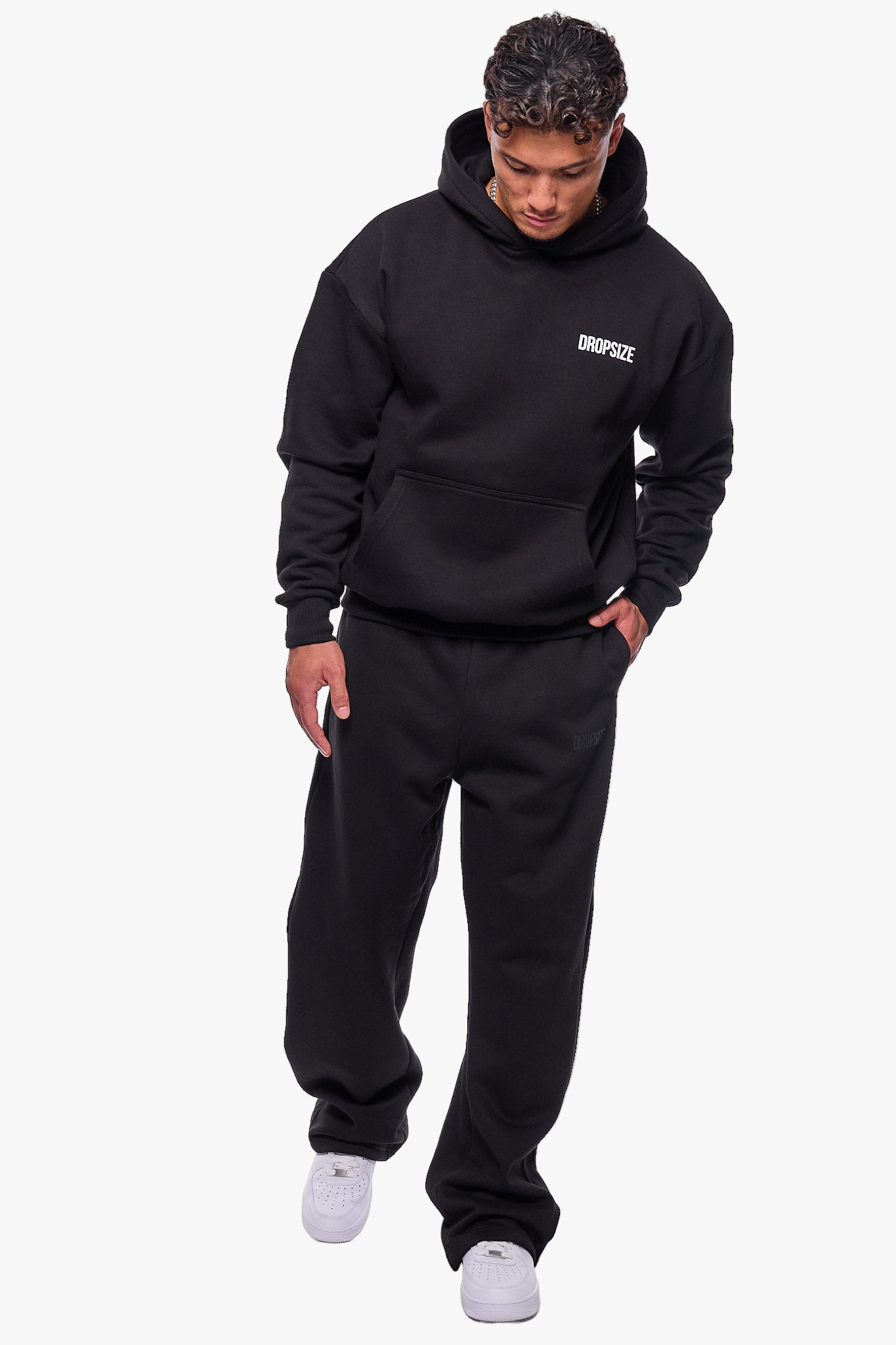 OPEN LEG JOGGER BLACK
