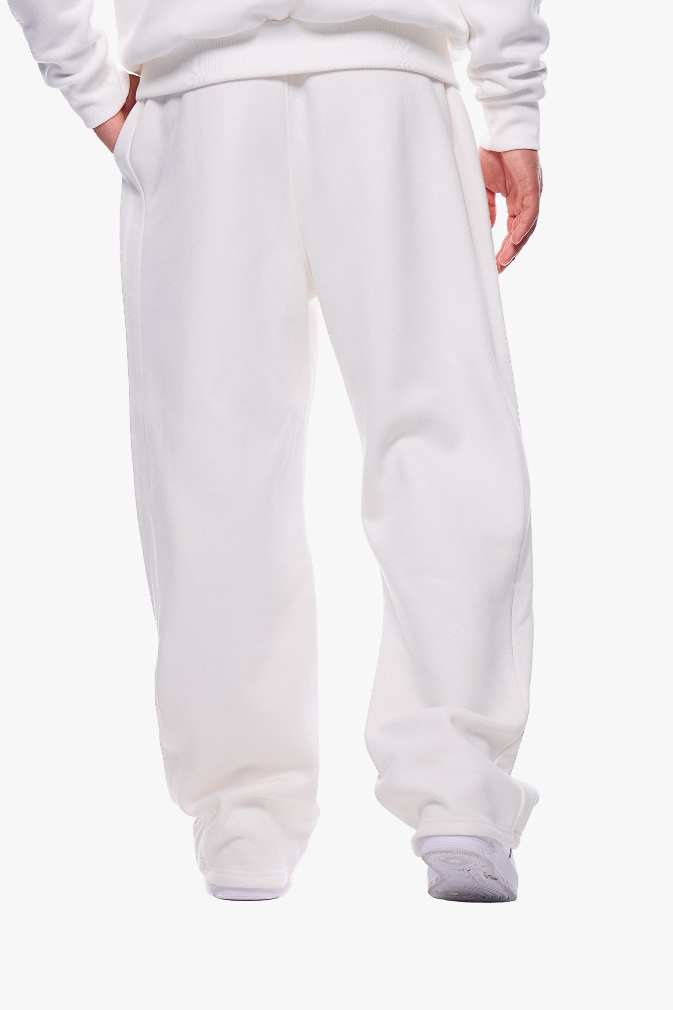 OPEN LEG JOGGER CREAM WHITE
