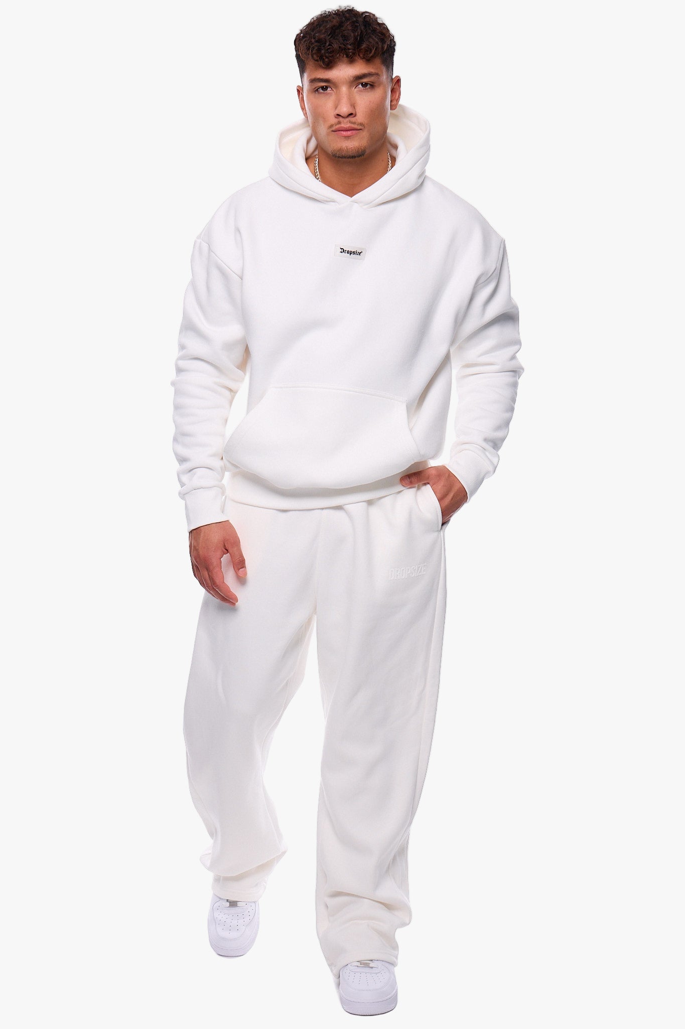OPEN LEG JOGGER CREAM WHITE
