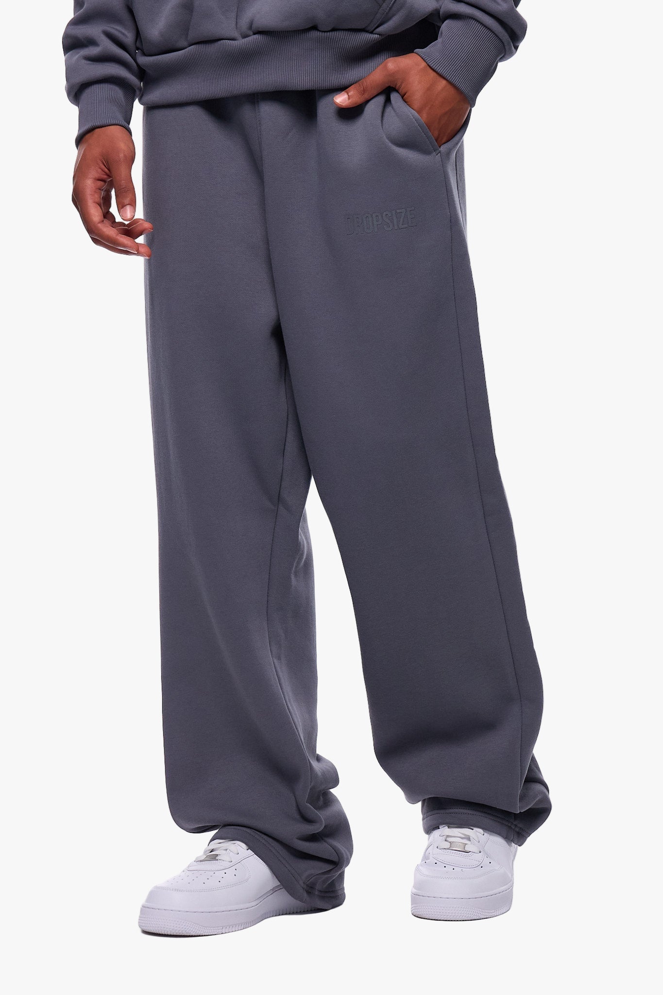 OPEN LEG JOGGER STEEL GREY
