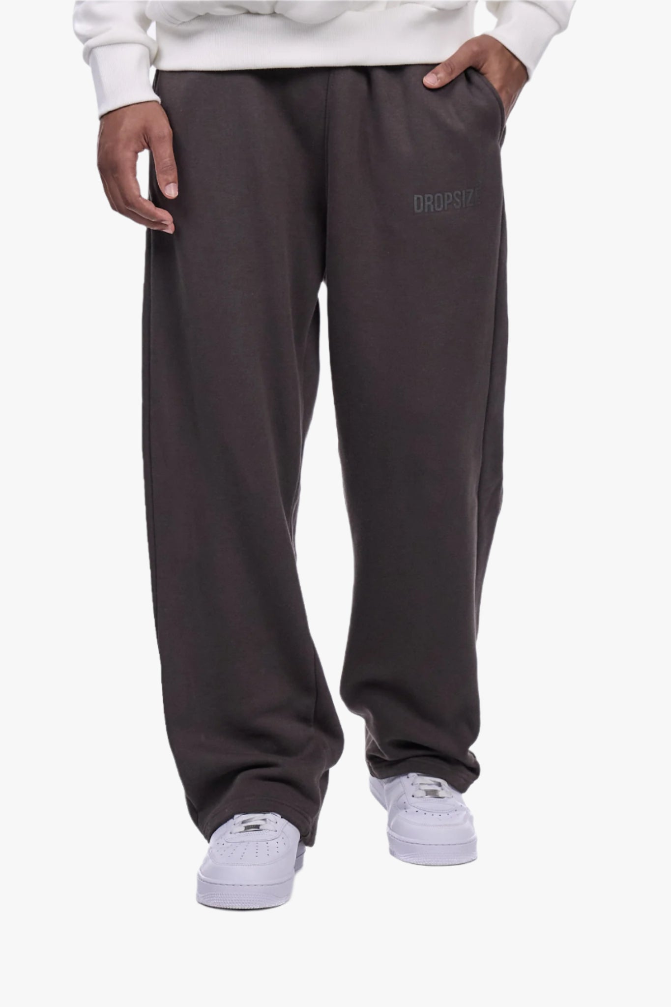 OPEN LEG JOGGER WASHED BLACK