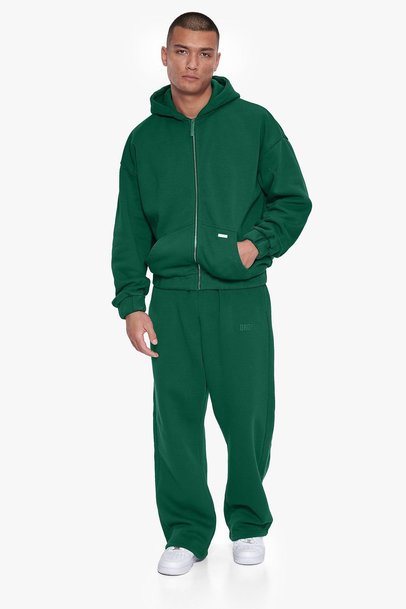 OPEN LEG JOGGER WASHED GREEN