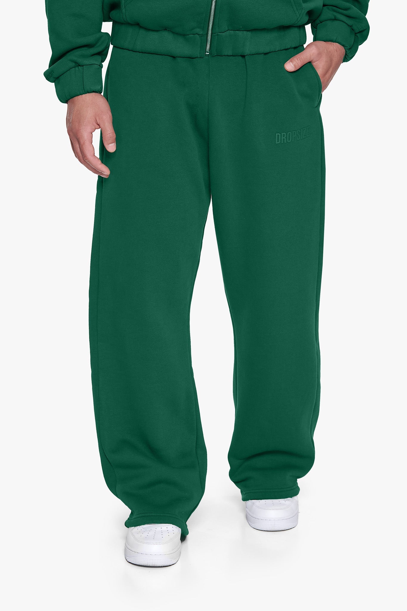 OPEN LEG JOGGER WASHED GREEN