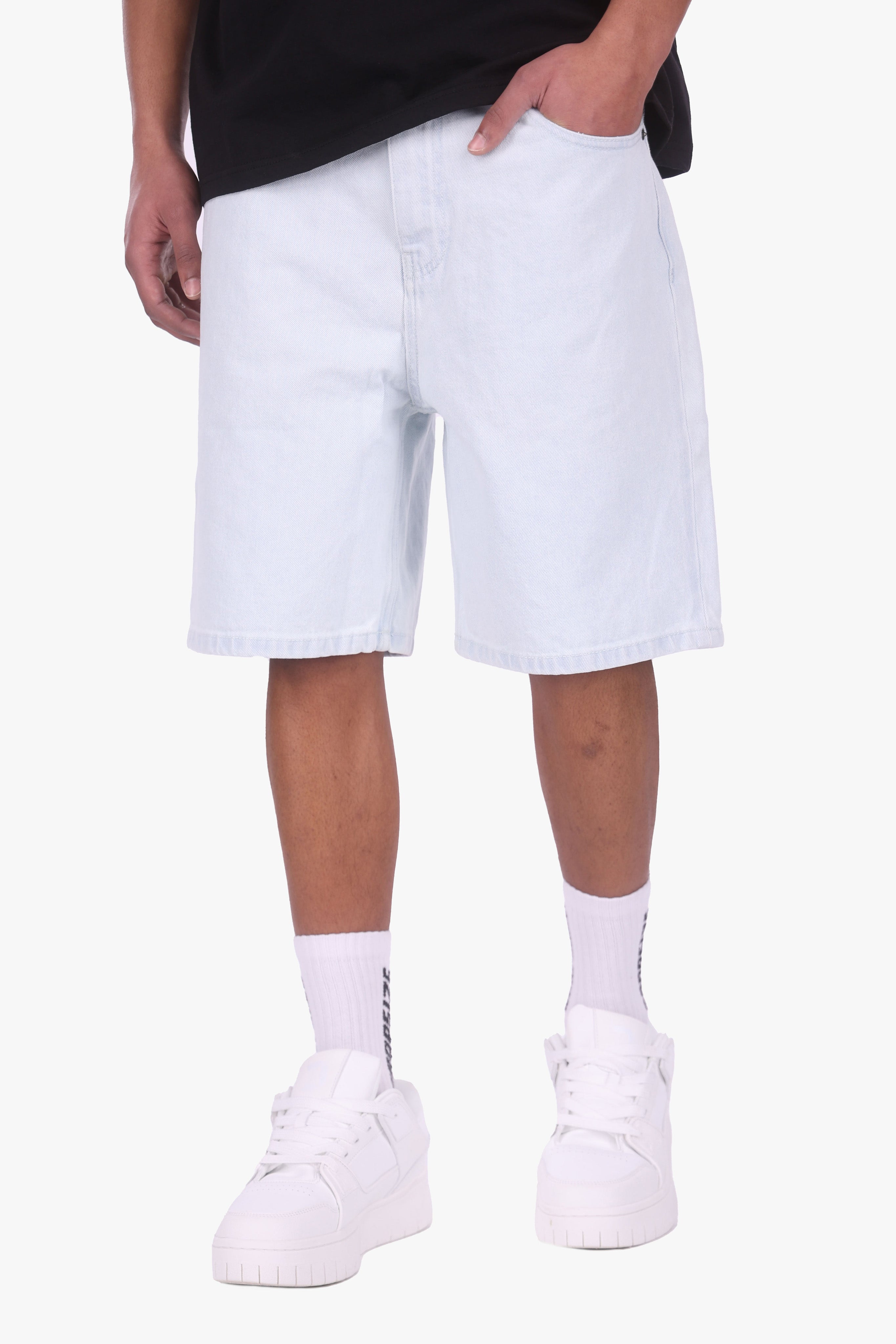 DENIM JORTS LIGHT BLUE