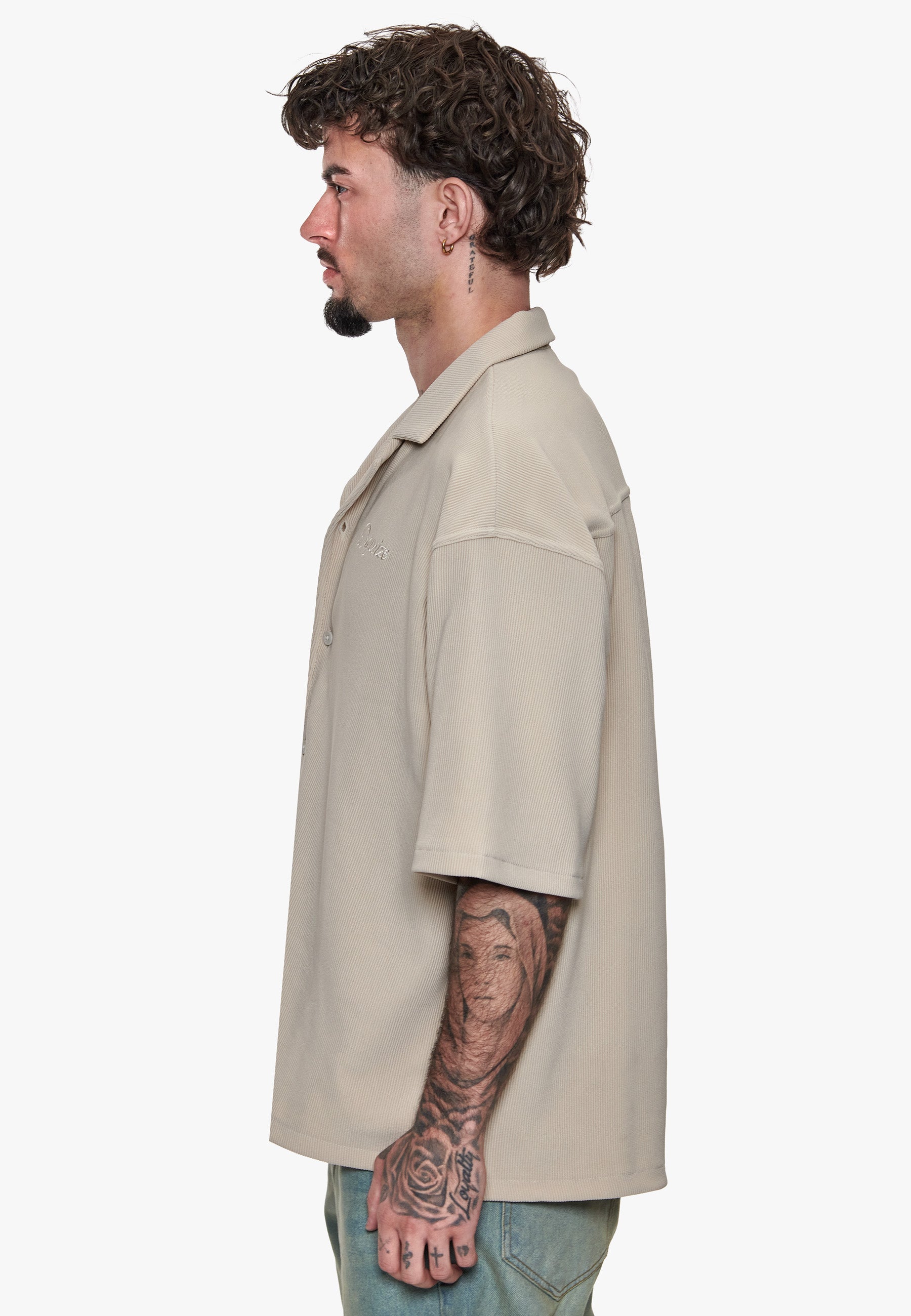 PLISSEE SUMMER SHIRT PUMIC STONE