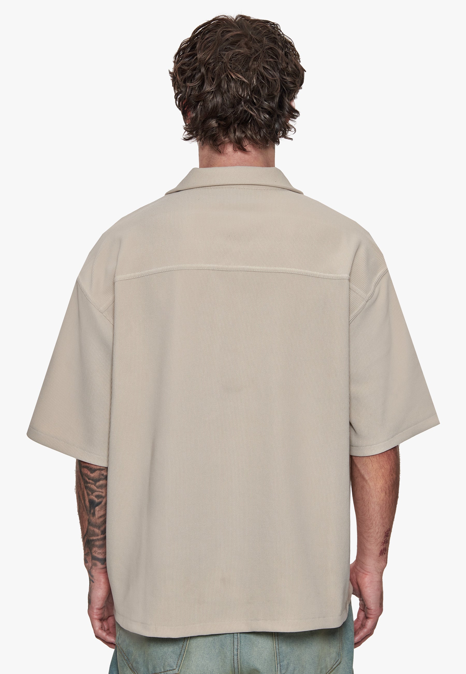 PLISSEE SUMMER SHIRT PUMIC STONE