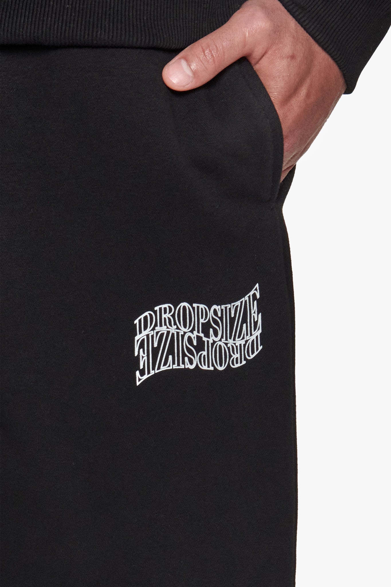 HEAVY MIRRORED LOGO JOGGER BLACK