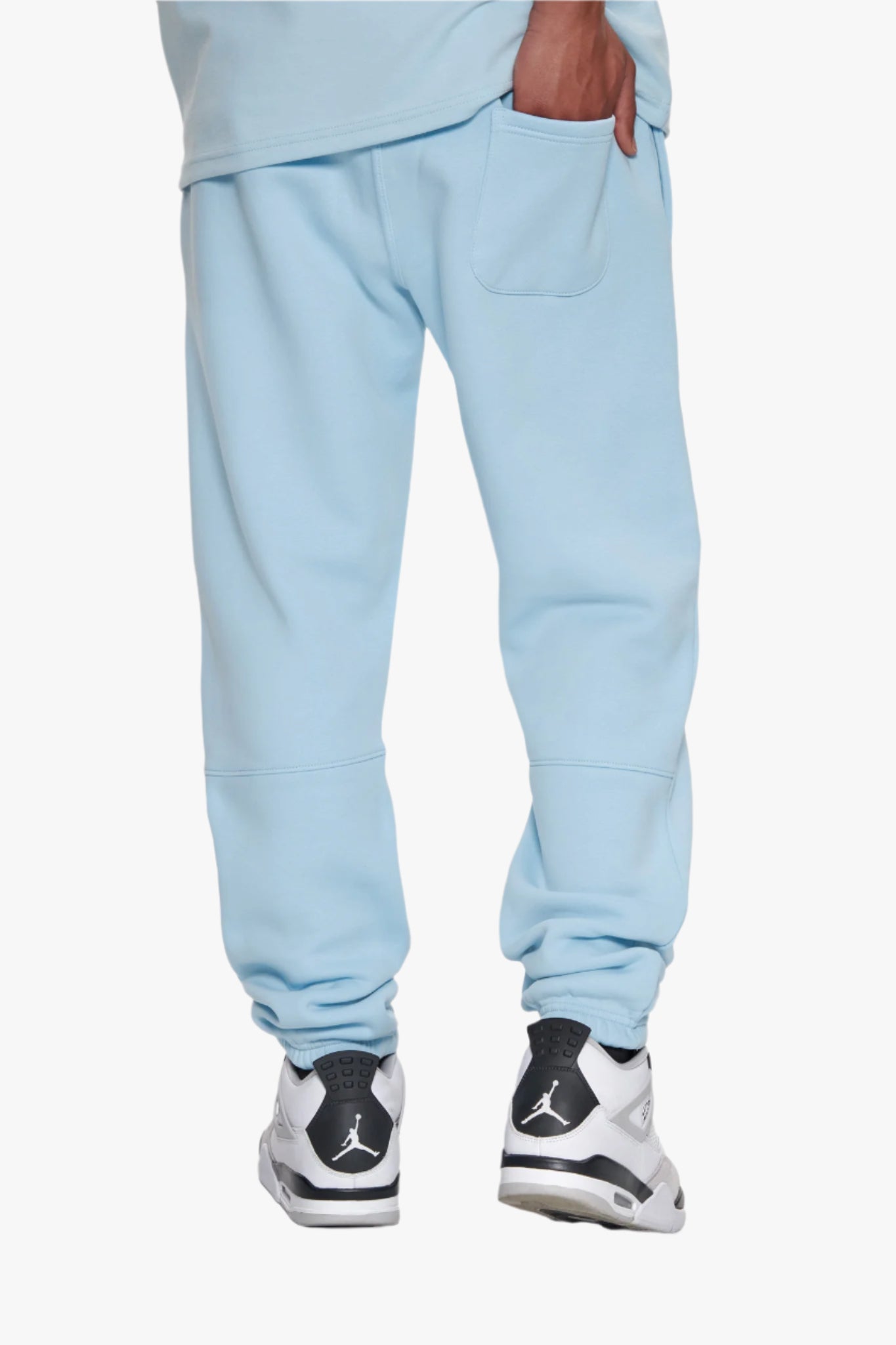 HEAVY MIRRORED LOGO JOGGER BABY BLUE