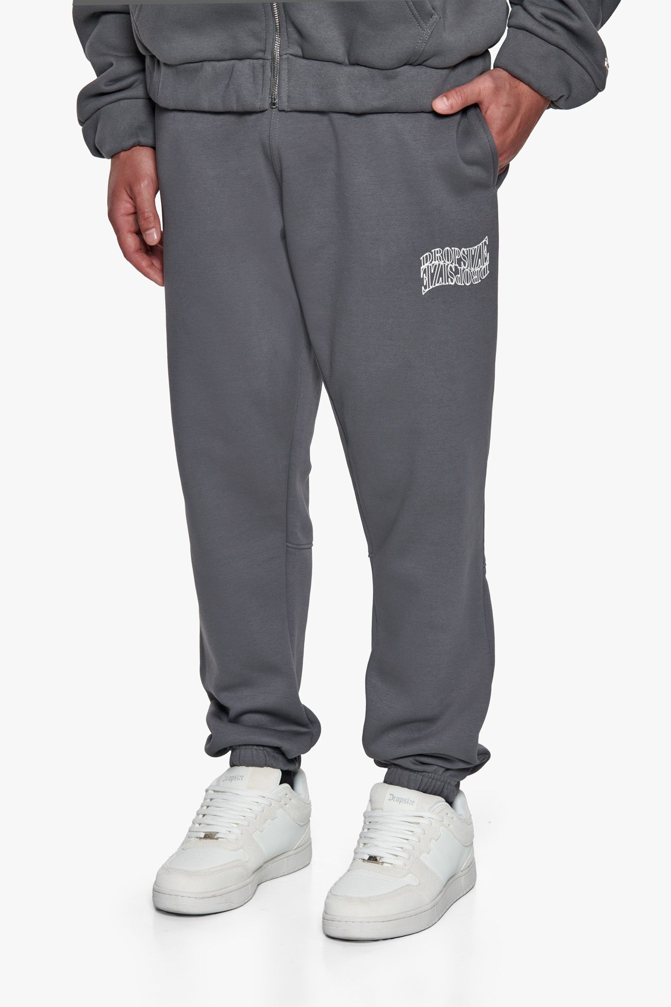 HEAVY MIRRORED LOGO JOGGER GREY