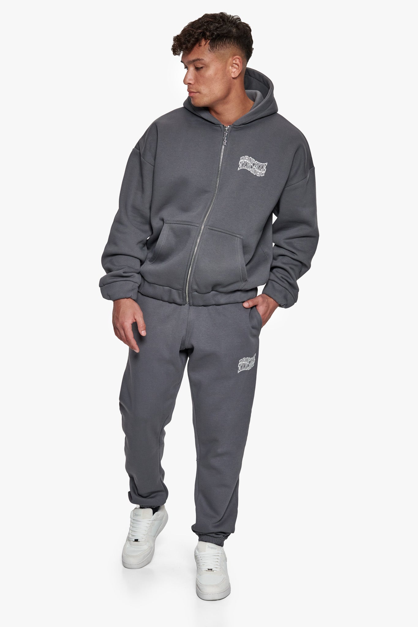 HEAVY MIRRORED LOGO JOGGER GREY