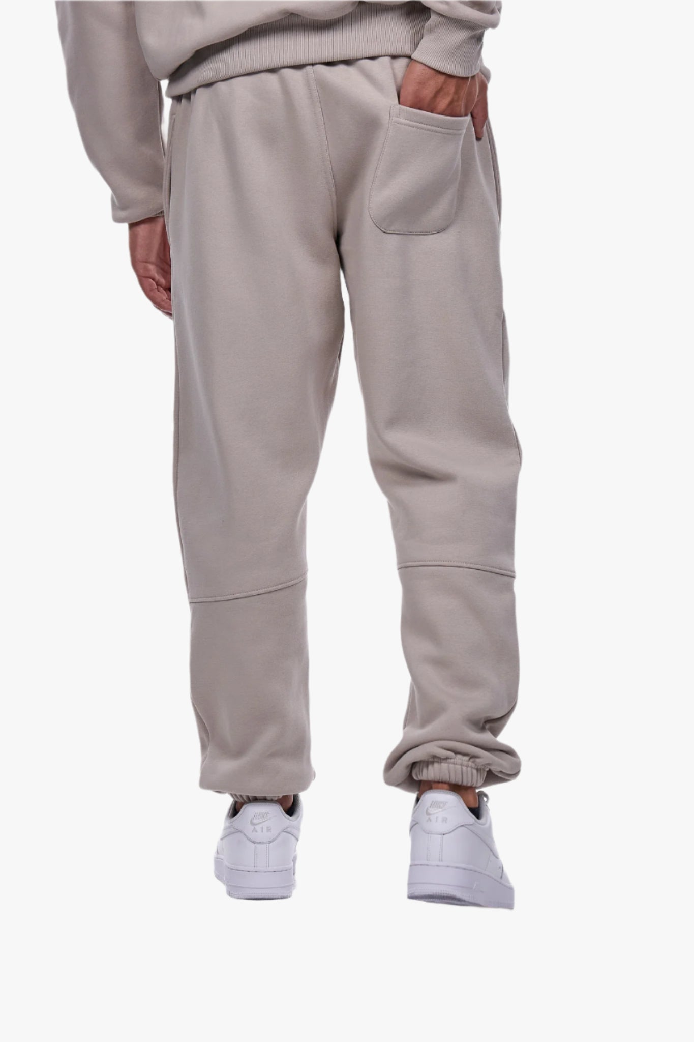 HEAVY MIRRORED LOGO JOGGER STONE