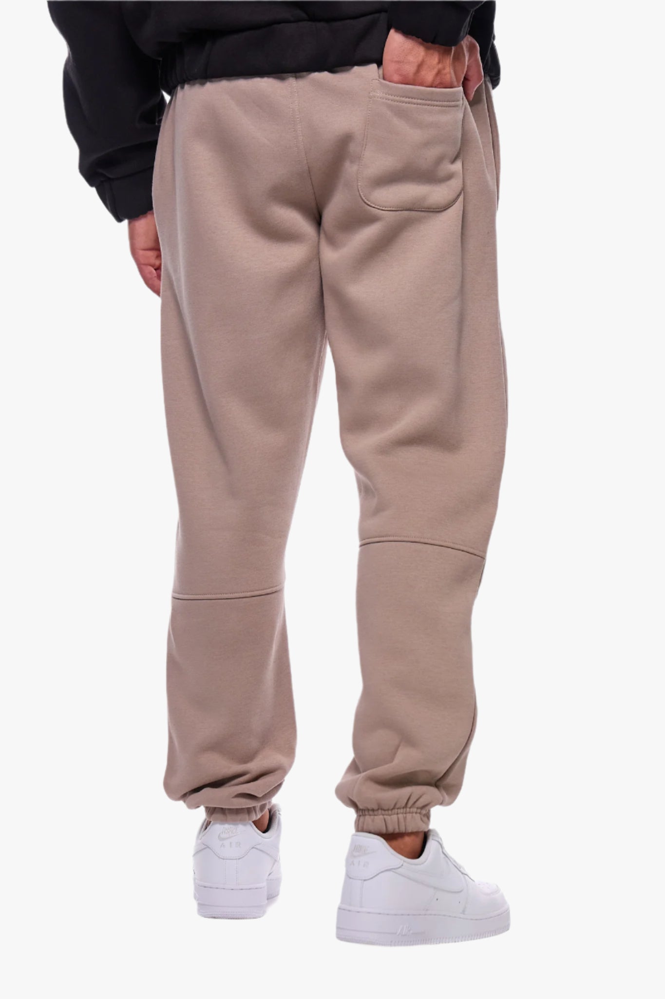 HEAVY MIRRORED LOGO JOGGER SIMPLY TAUPE