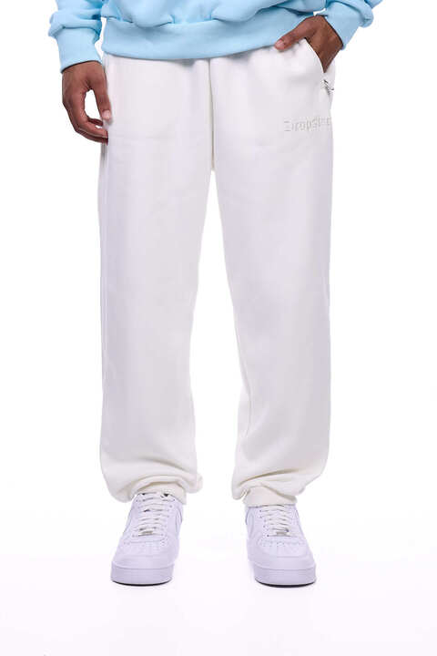 HEAVY NEXT GEN LOGO PRINT JOGGER CREAM WHITE