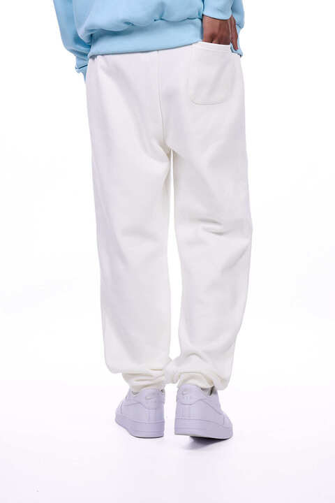 HEAVY NEXT GEN LOGO PRINT JOGGER CREAM WHITE