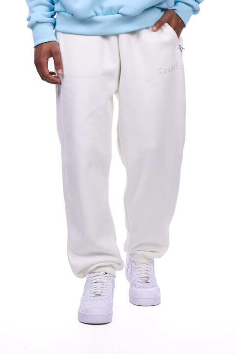 HEAVY NEXT GEN LOGO PRINT JOGGER CREAM WHITE