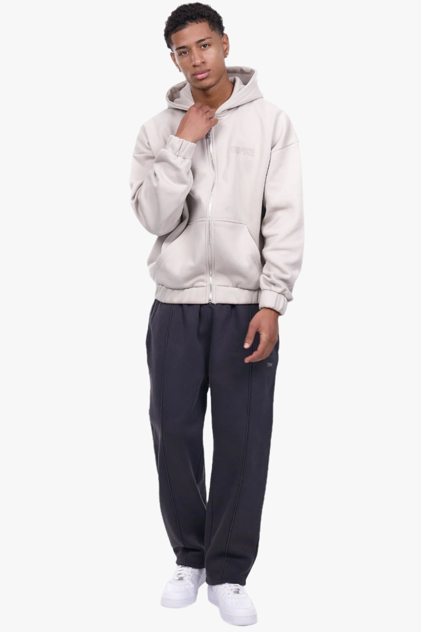 STRAIGHT LEG JOGGER ACID WASHED BLACK