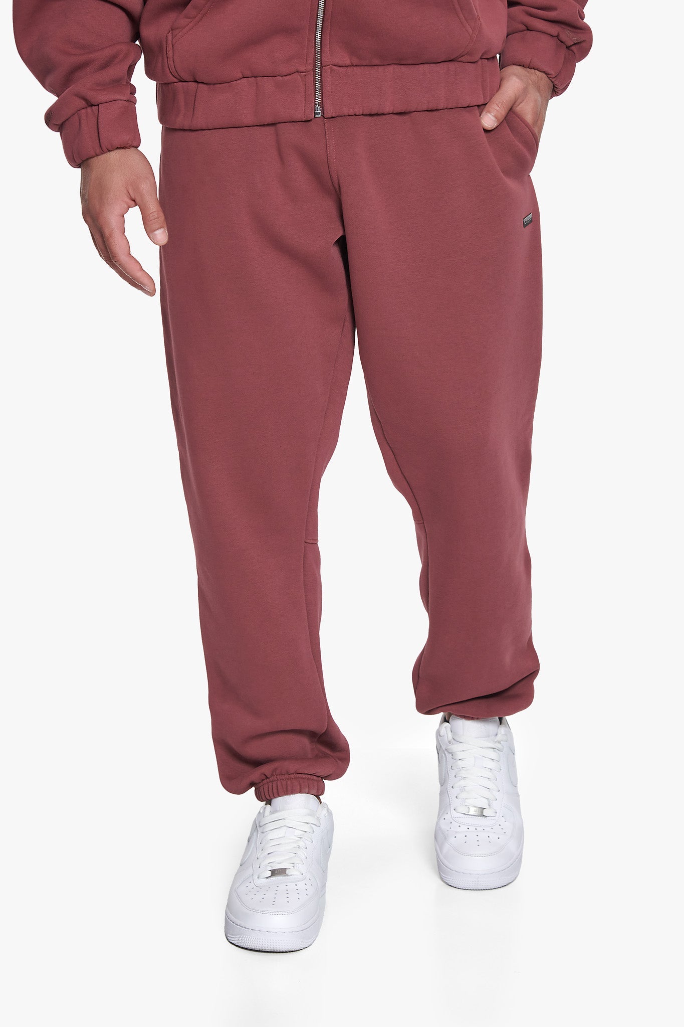 METAL PATCH JOGGER BURGUNDY