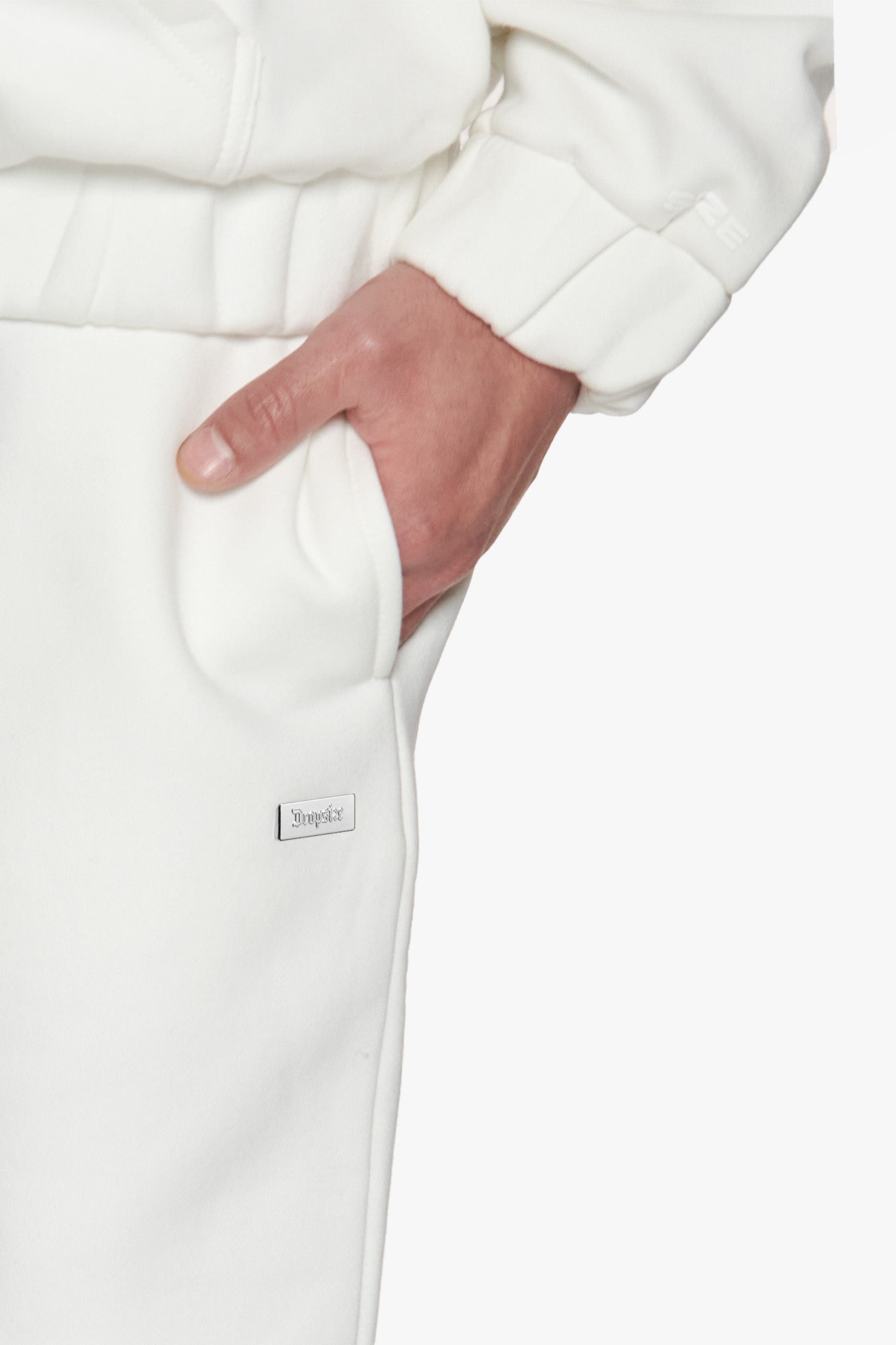 METAL PATCH JOGGER CREAM WHITE