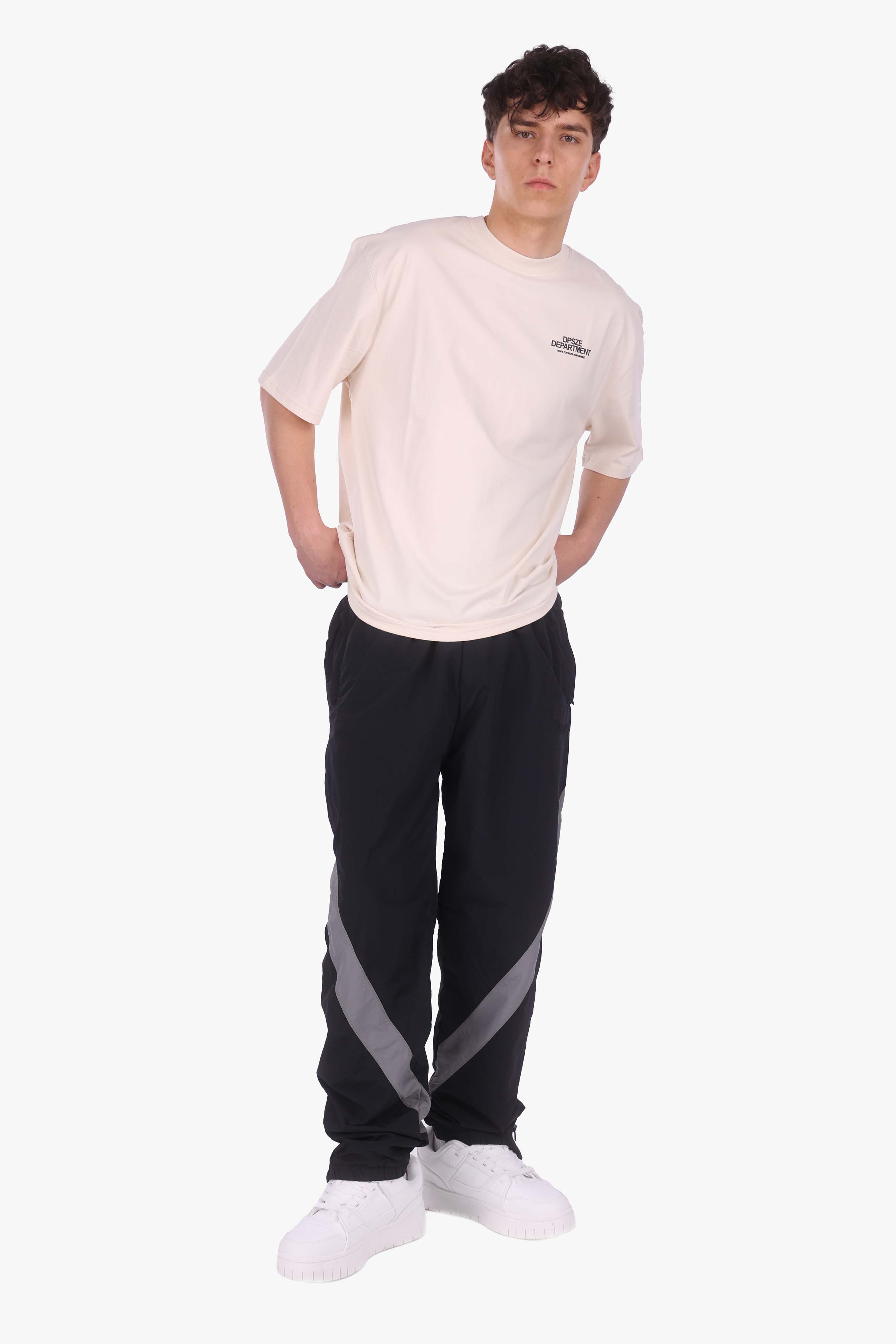 BIG STRIPE TRACK PANTS BLACK/ANTRACITE