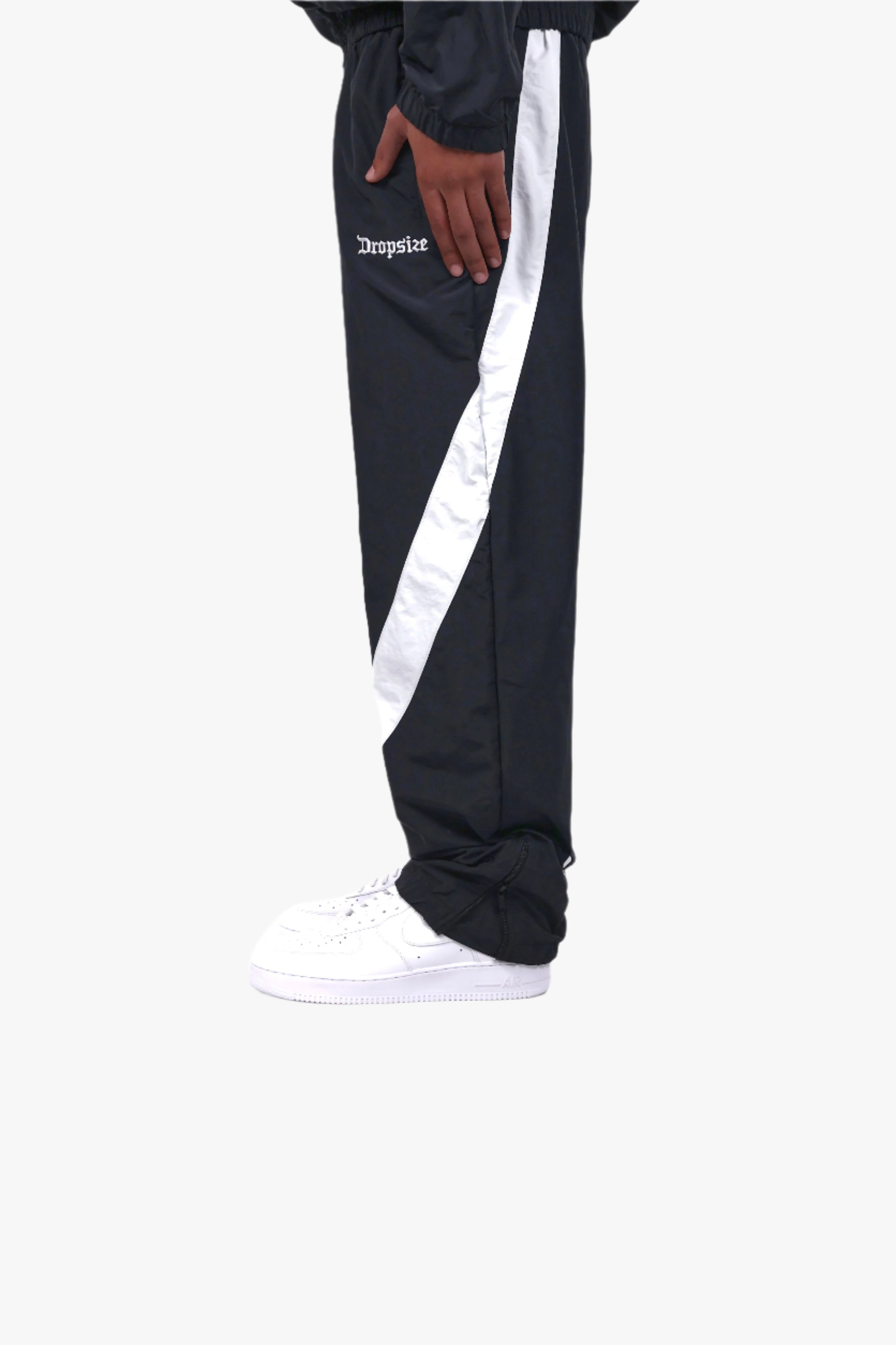 BIG STRIPE TRACK PANTS BLACK/WHITE