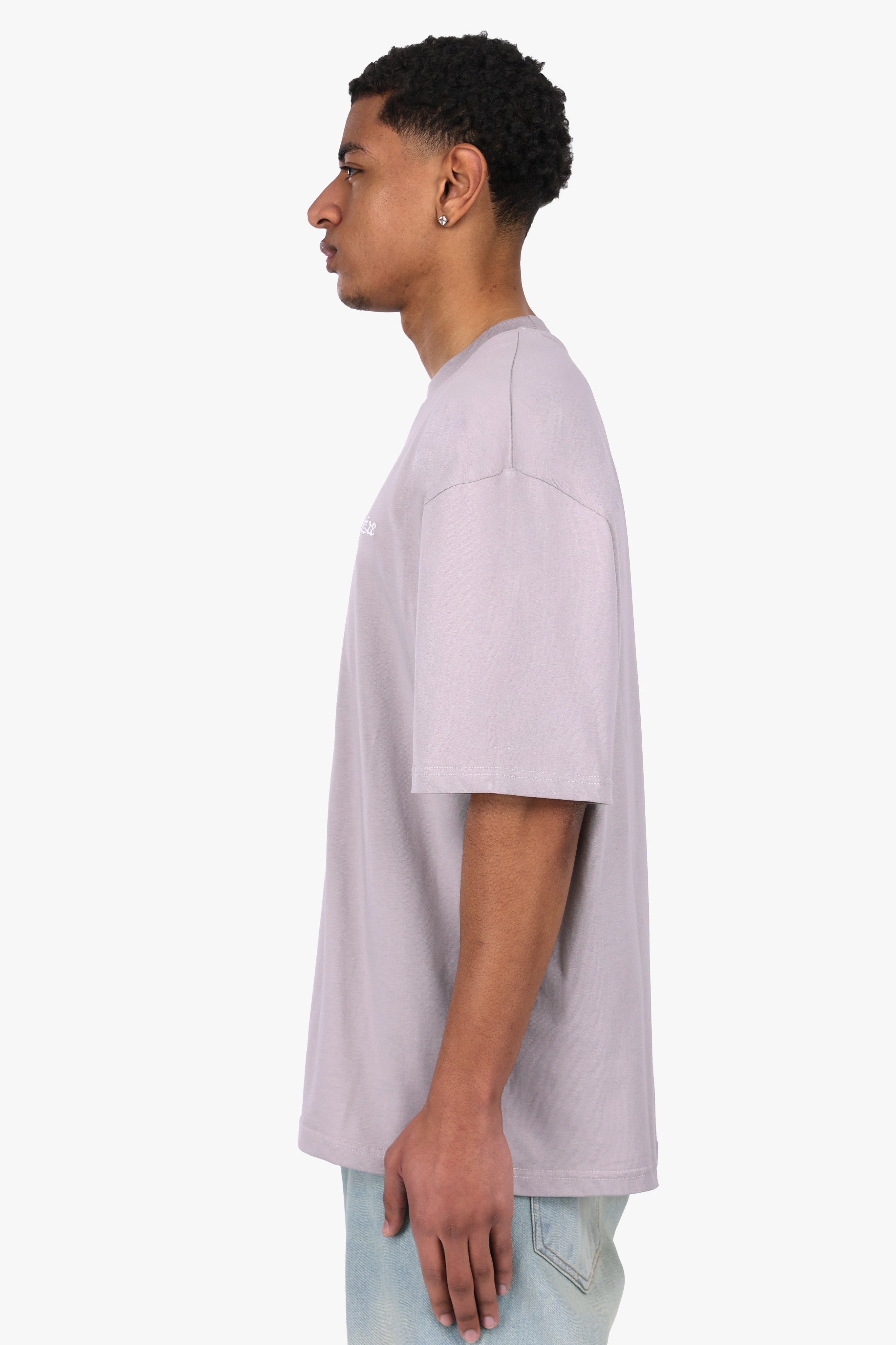 HEAVY OVERSIZE EMBO T-SHIRT GULL GREY