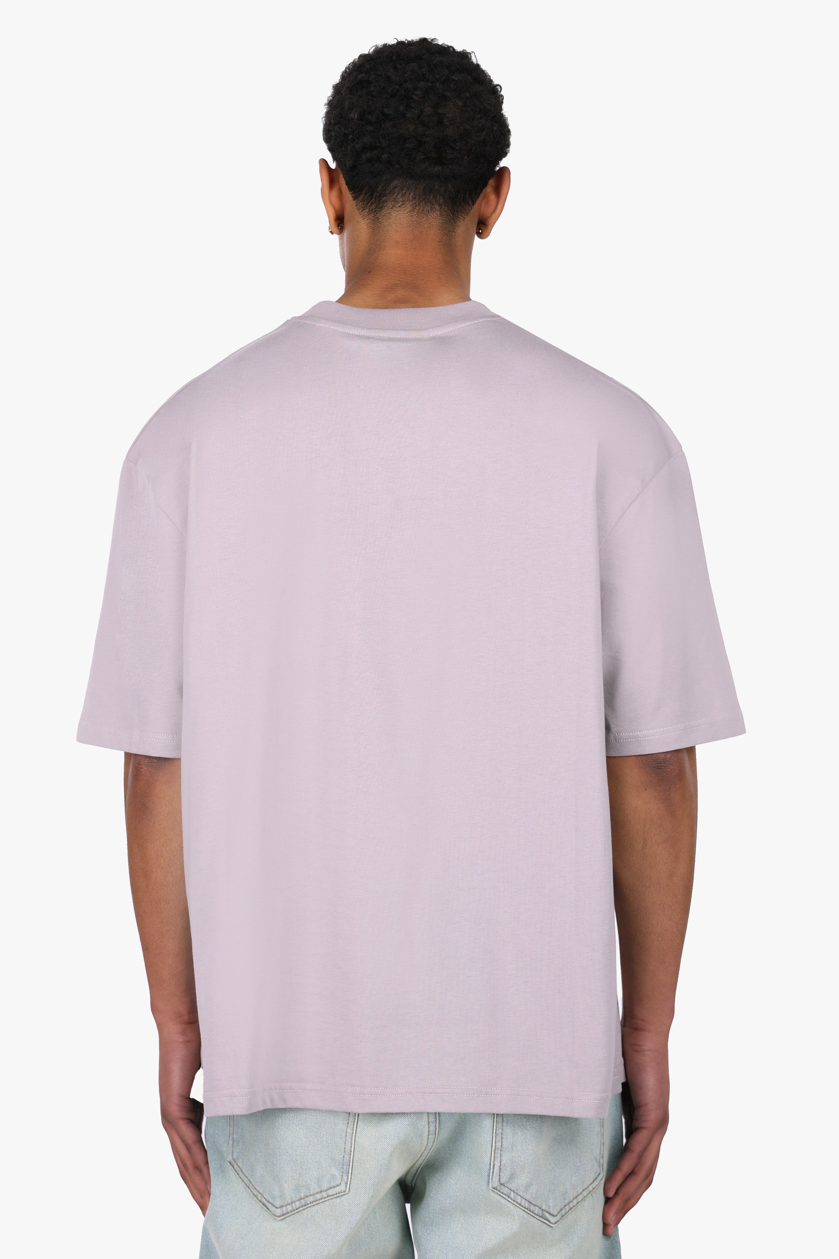 HEAVY OVERSIZE EMBO T-SHIRT GULL GREY