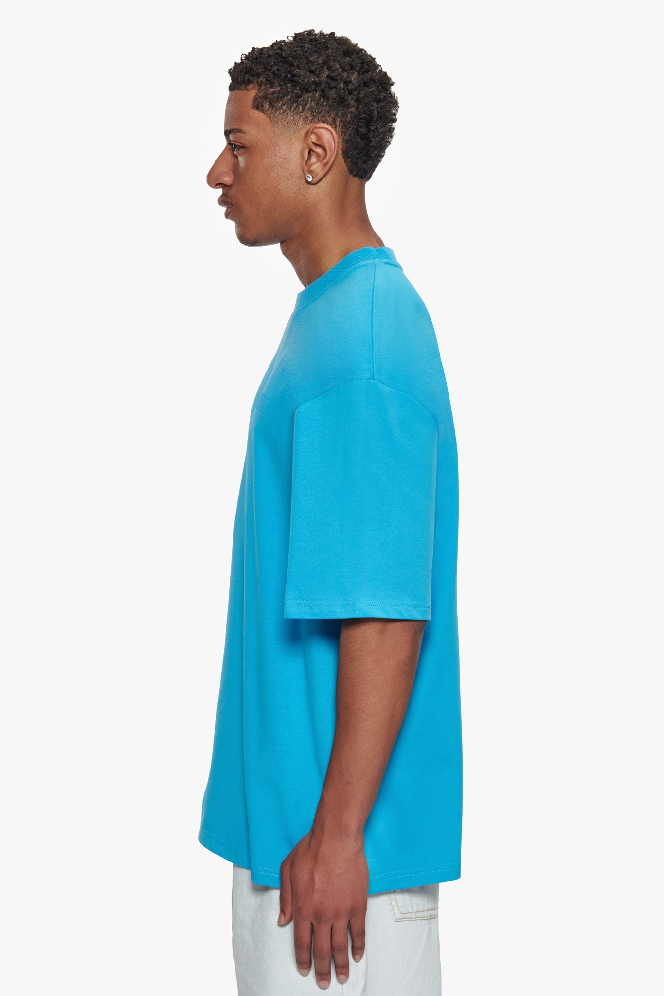 HEAVY OVERISZE HD PRINT T-SHIRT RIVER BLUE