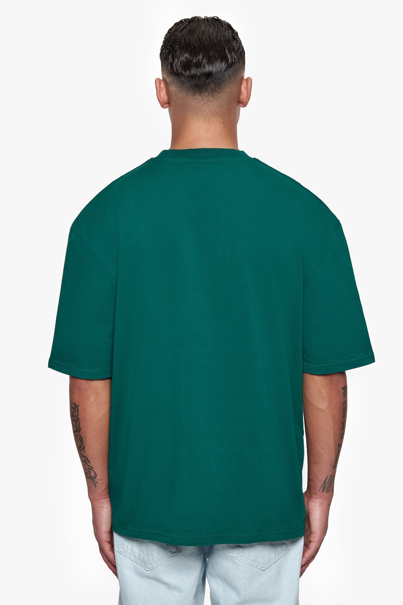 HEAVY OVERSIZE FRONT RUBBER PATCH T-SHIRT GREEN