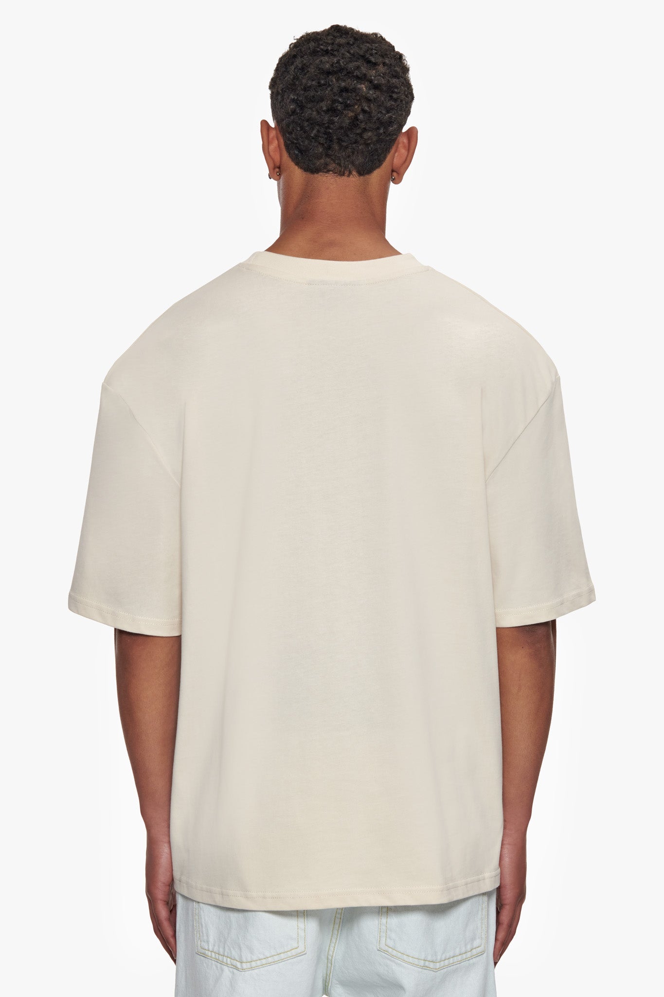 HEAVY OVERSIZE EMBO T-SHIRT COCONUT MILK