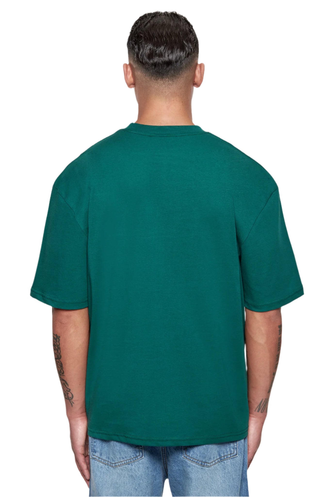 HEAVY OVERSIZE CURVED HD LOGO T-SHIRT GREEN