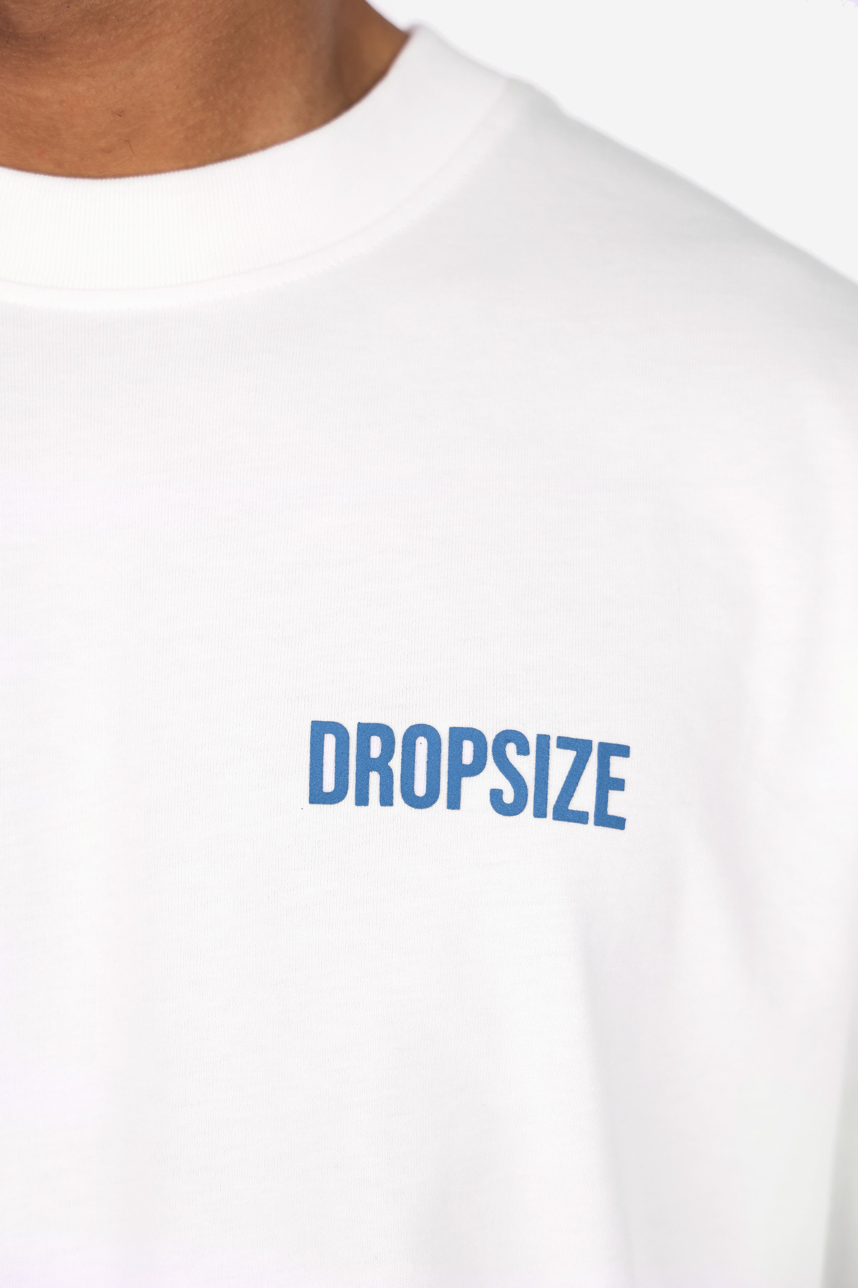 HEAVY OVERSIZE HUSTLE CLUB CIRCLE T-SHIRT CREAM