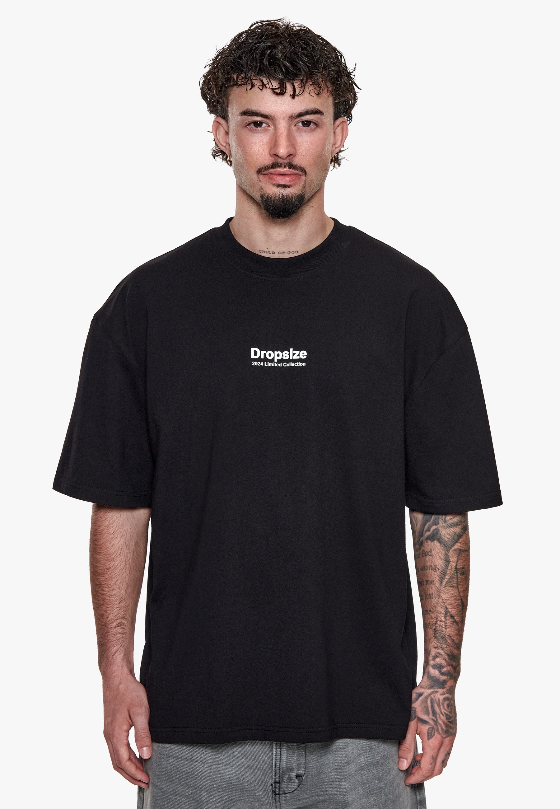 HEAVY OVERSIZED WORLD WIDE T-SHIRT BLACK
