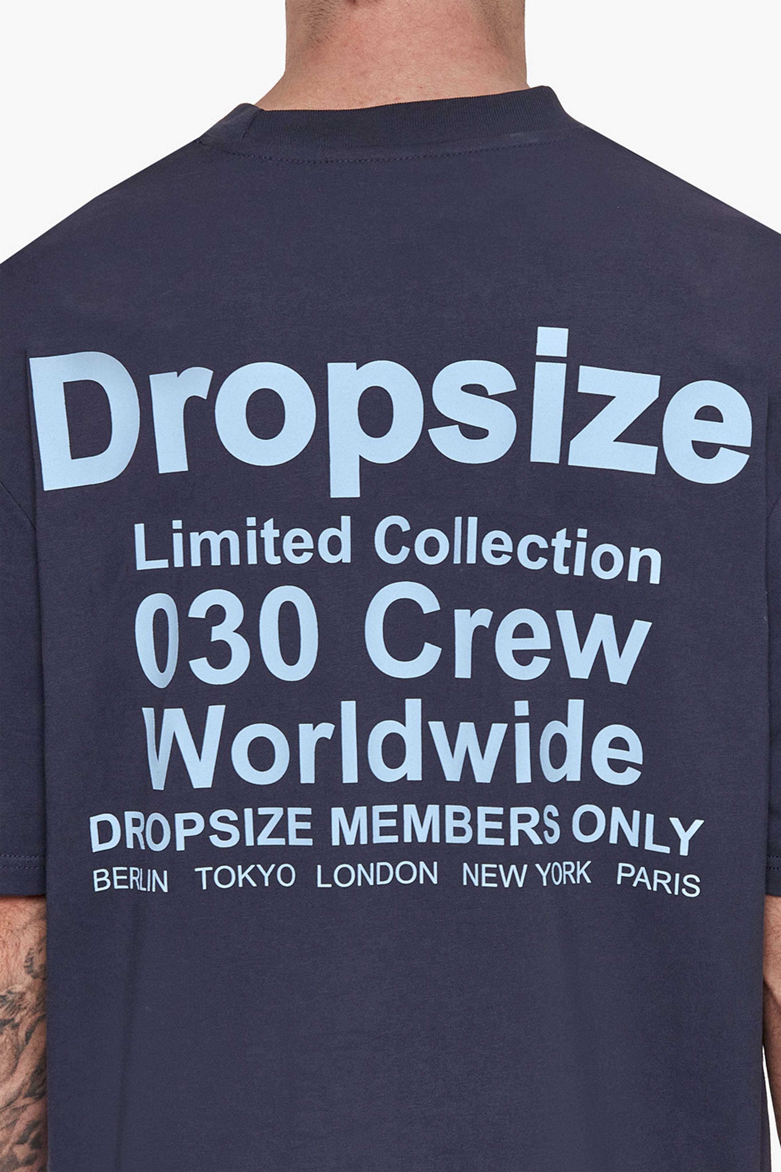 HEAVY OVERSIZED WORLD WIDE T-SHIRT NAVY