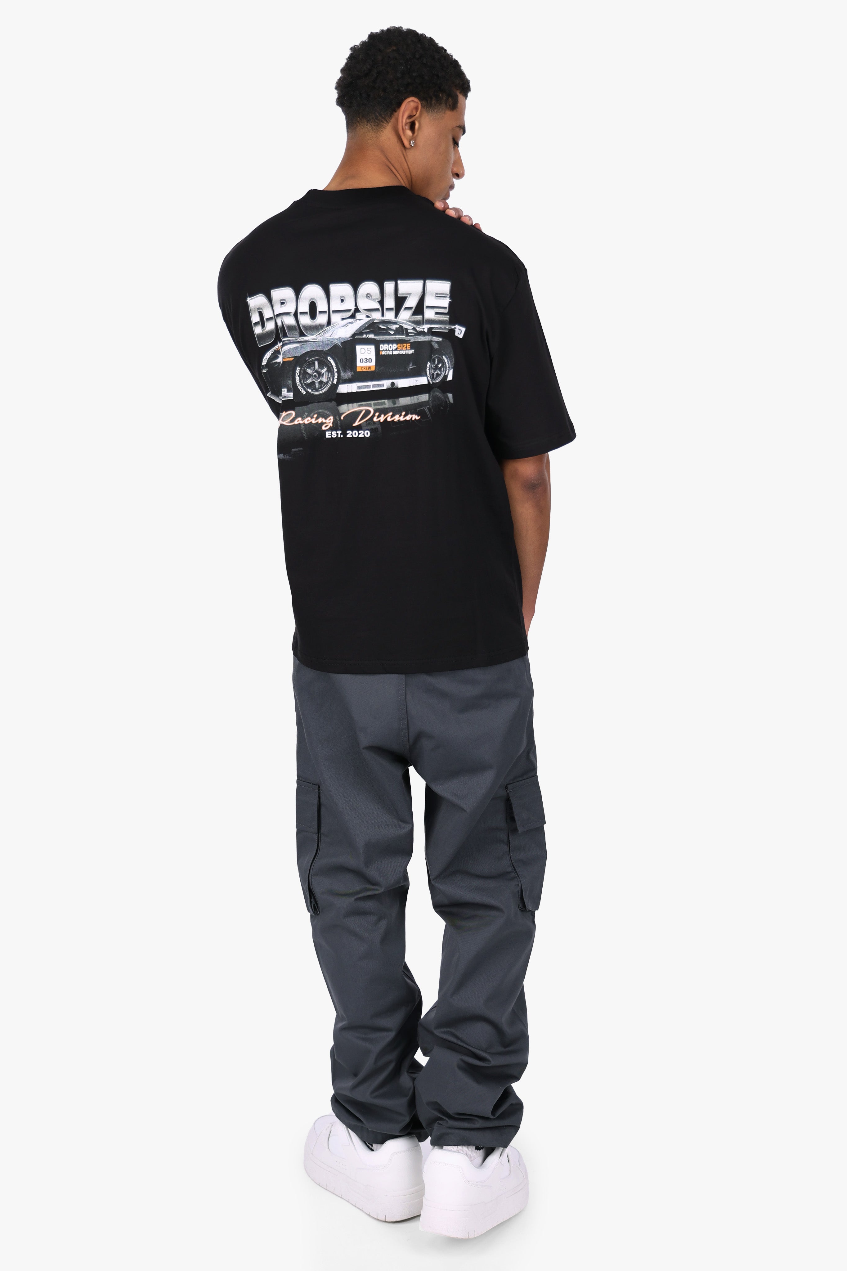 HEAVY OVERSIZE RACING DIVISION T-SHIRT BLACK