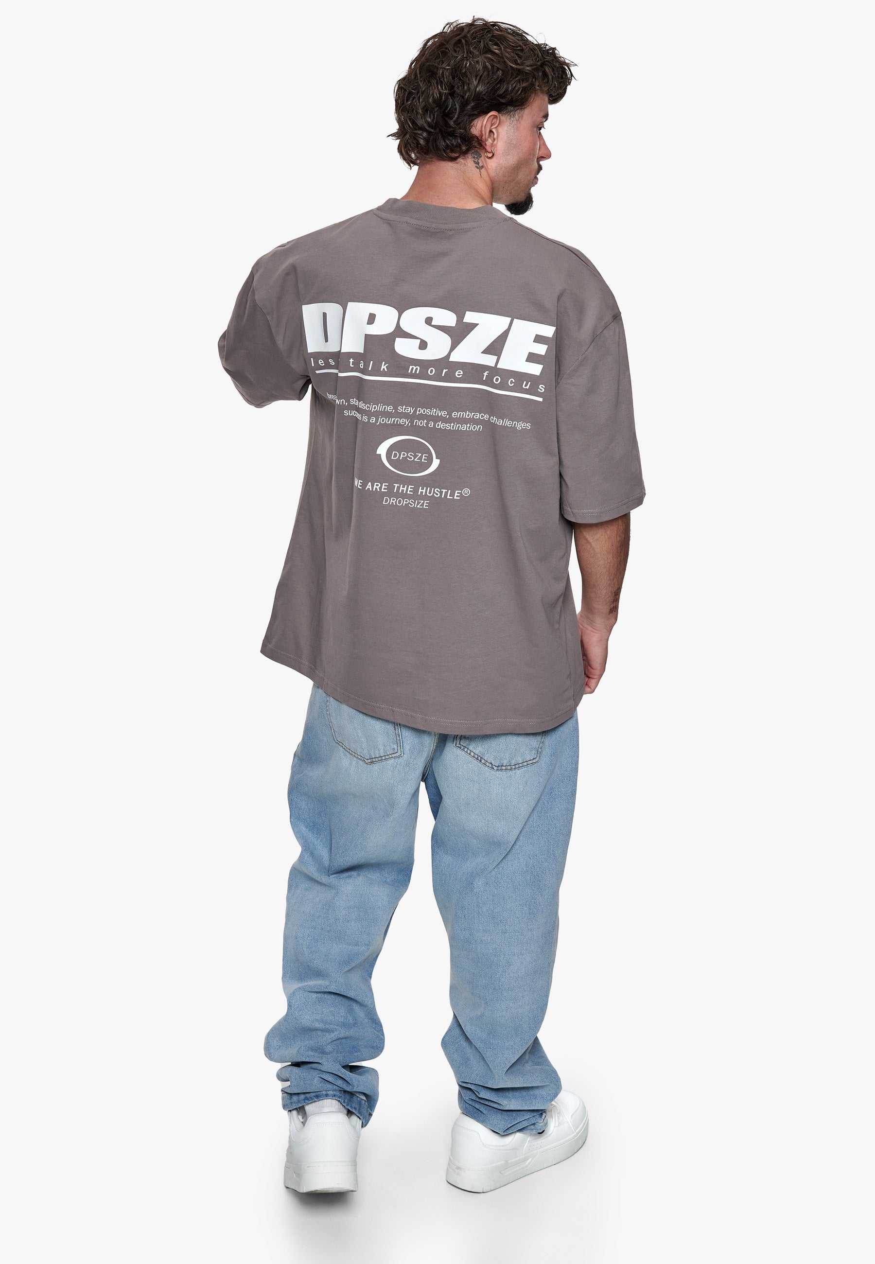 HEAVY OVERSIZE LESS TALK T-SHIRT DRIFTWOOD