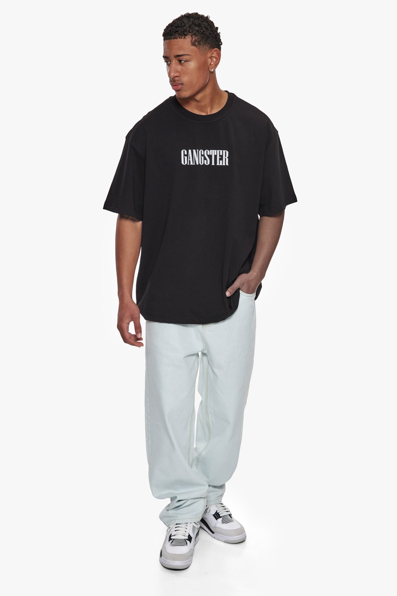 HEAVY OVERSIZE GANGSTER T-SHIRT BLACK