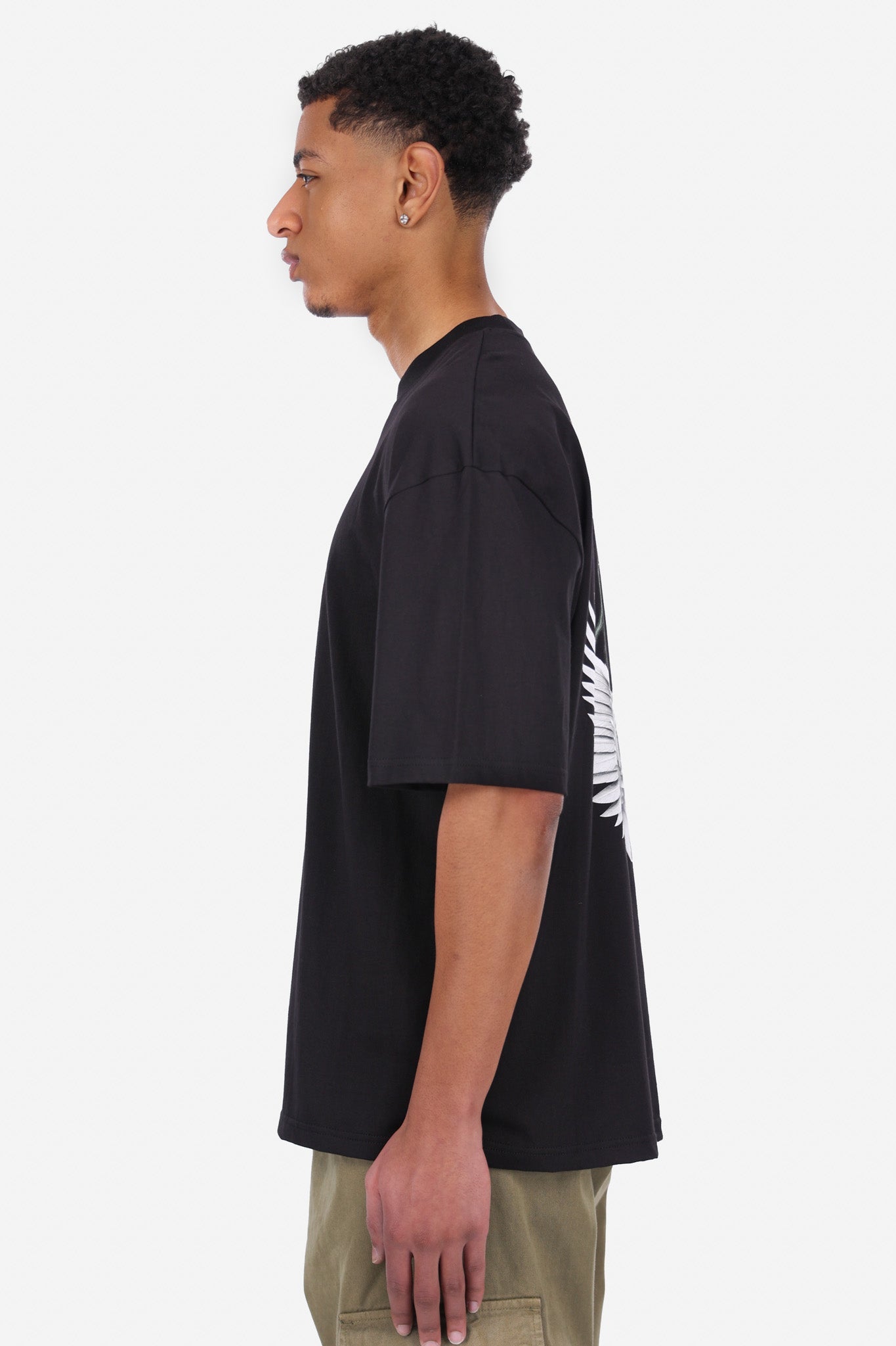 HEAVY OVERSIZED STATUE LIBERTY T-SHIRT BLACK