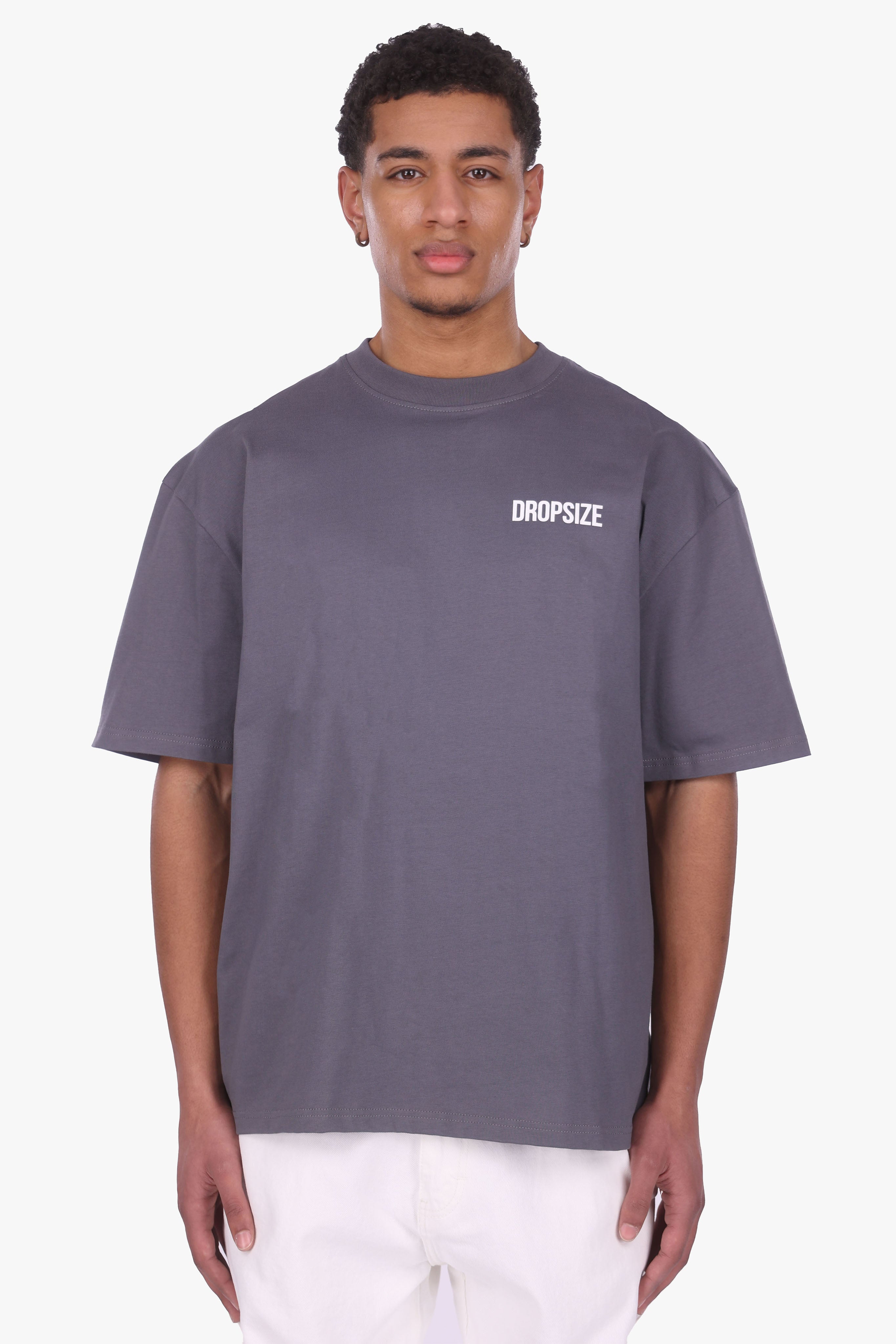 HEAVY OVERSIZED HEAVEN DOVE T-SHIRT STEEL GREY
