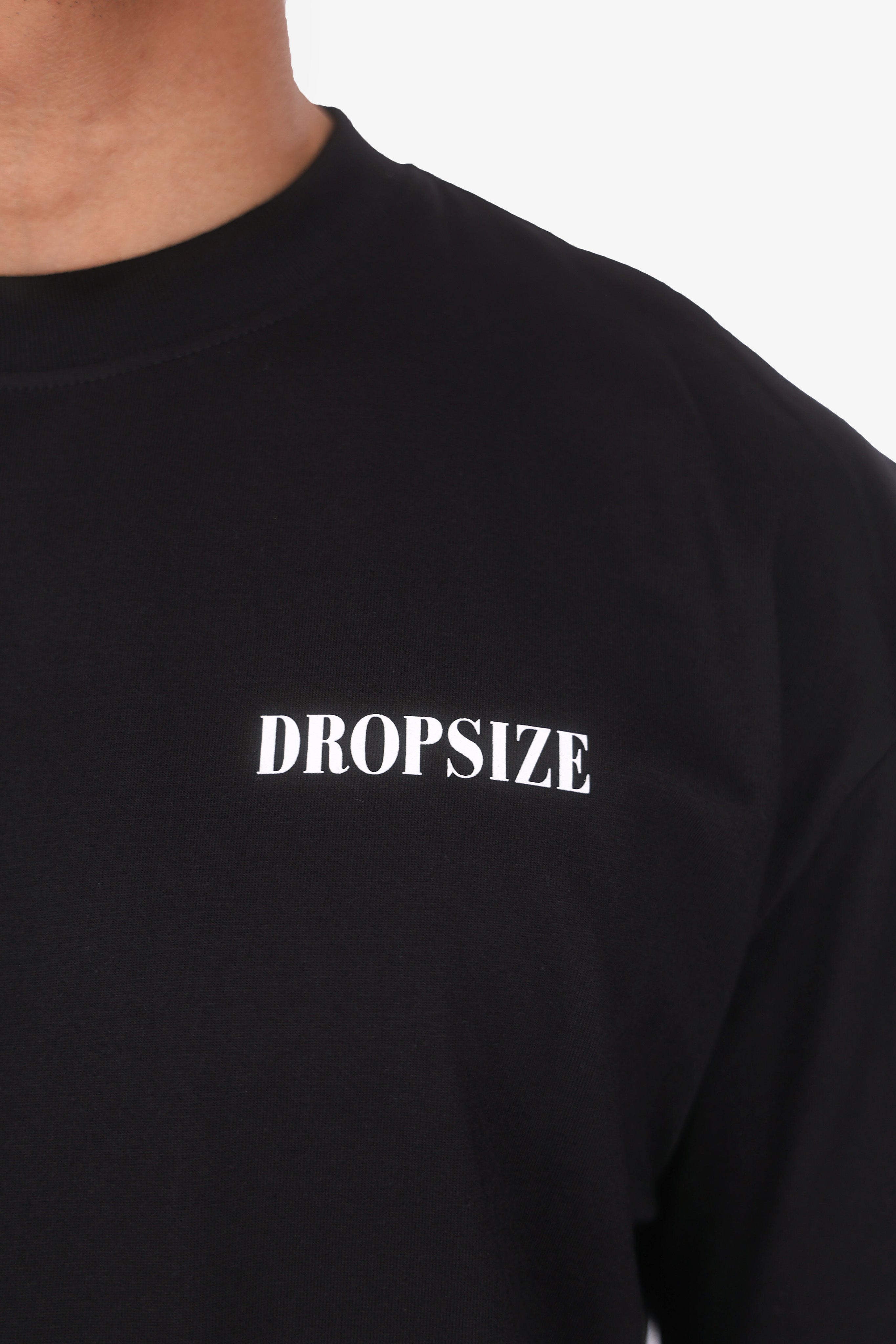 HEAVY OVERSIZED ROSES DOVE T-SHIRT BLACK