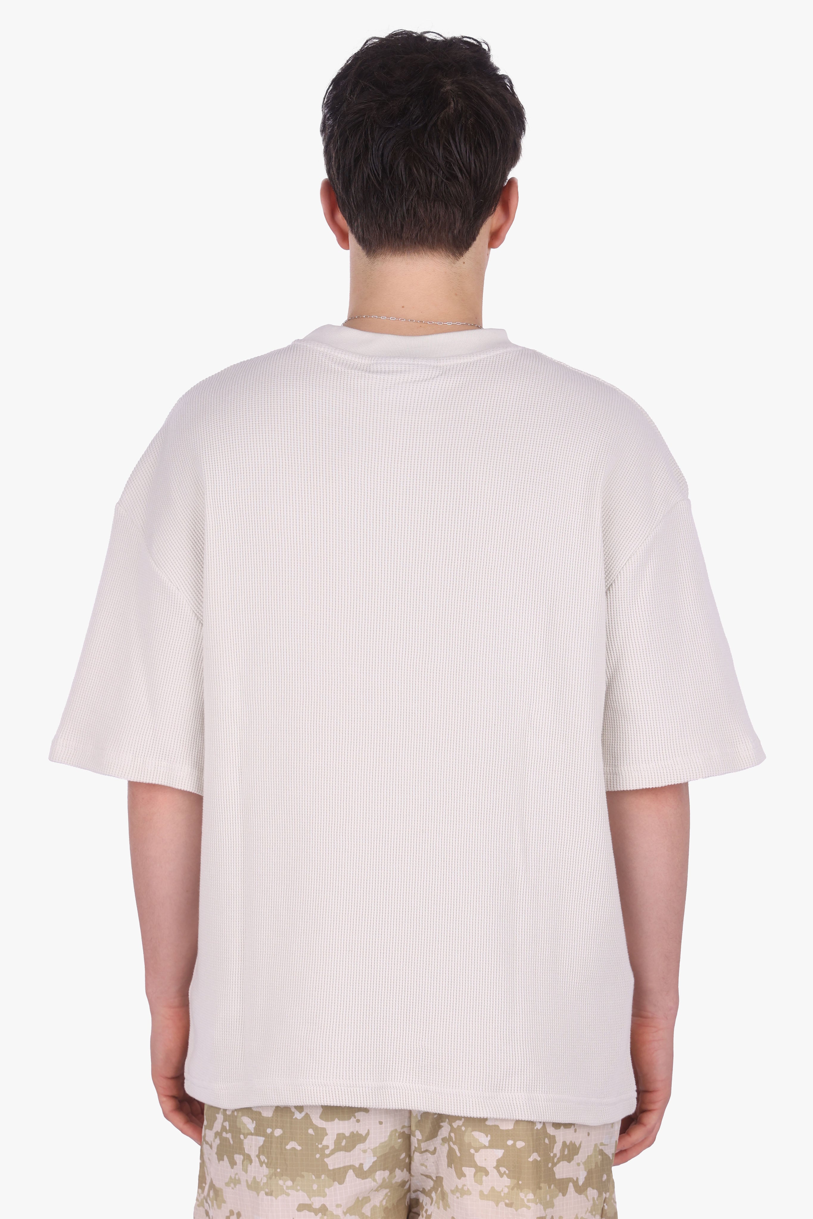 OVERSIZE WAFFLE SHIRT LIGHT GREY