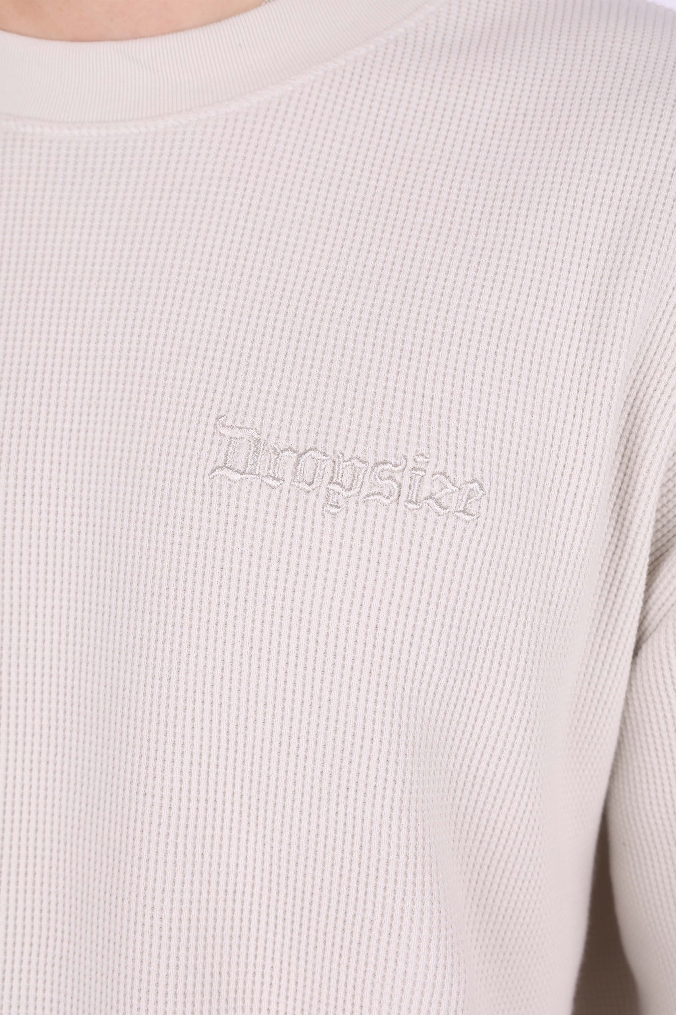 OVERSIZE WAFFLE SHIRT LIGHT GREY