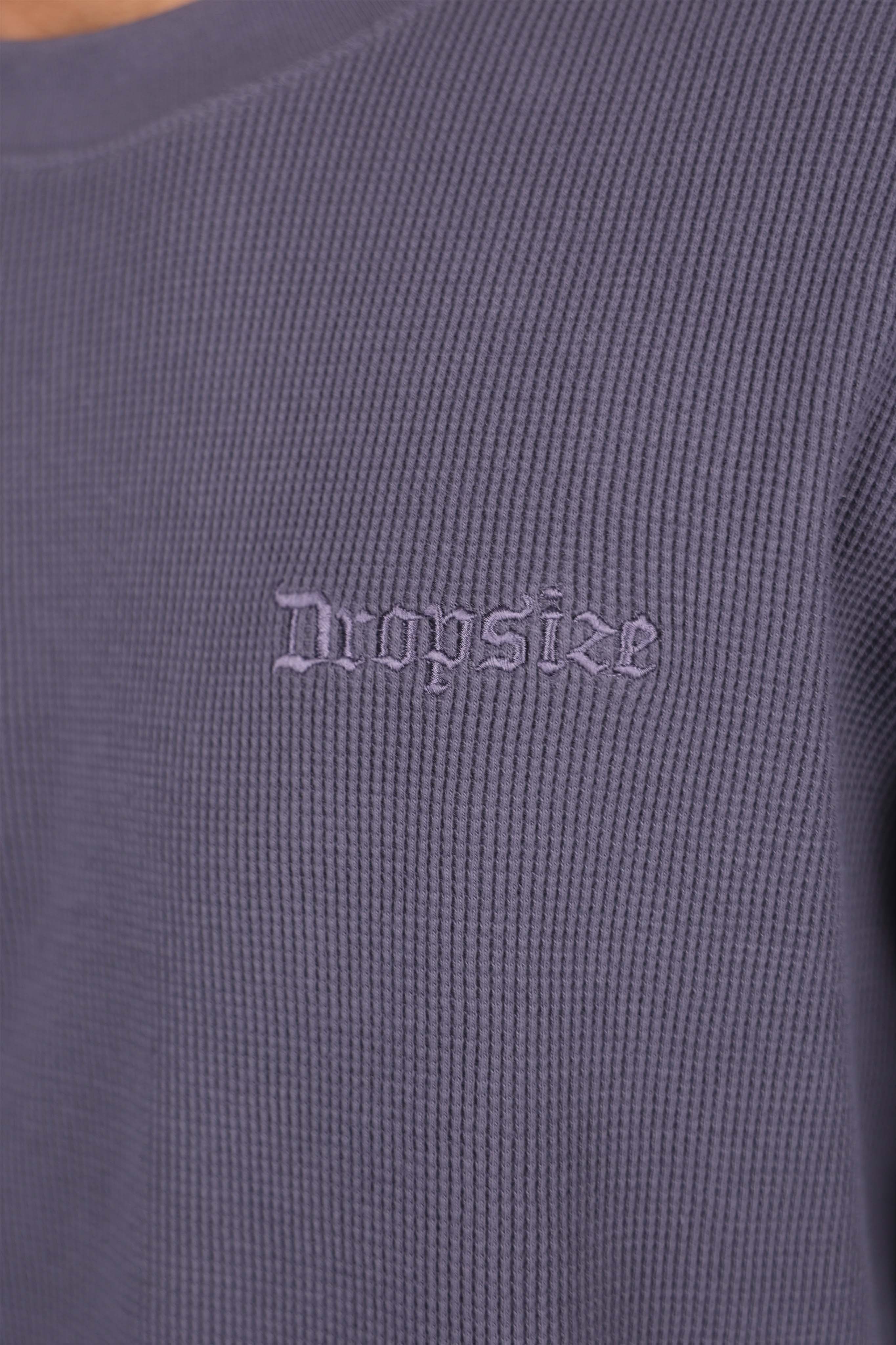 OVERSIZE WAFFLE SHIRT STEEL GREY