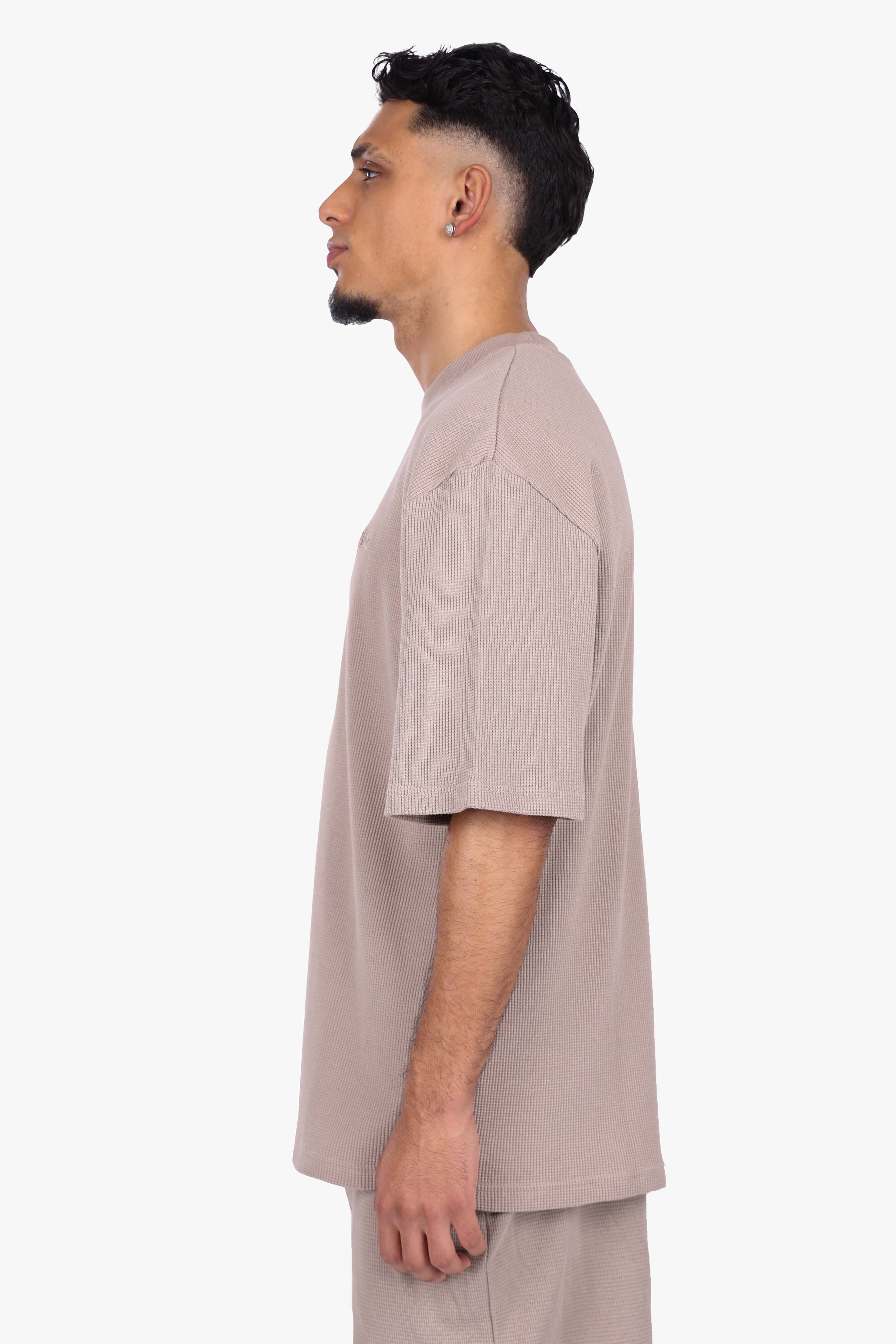 OVERSIZE WAFFLE SHIRT SIMPLY TAUPE