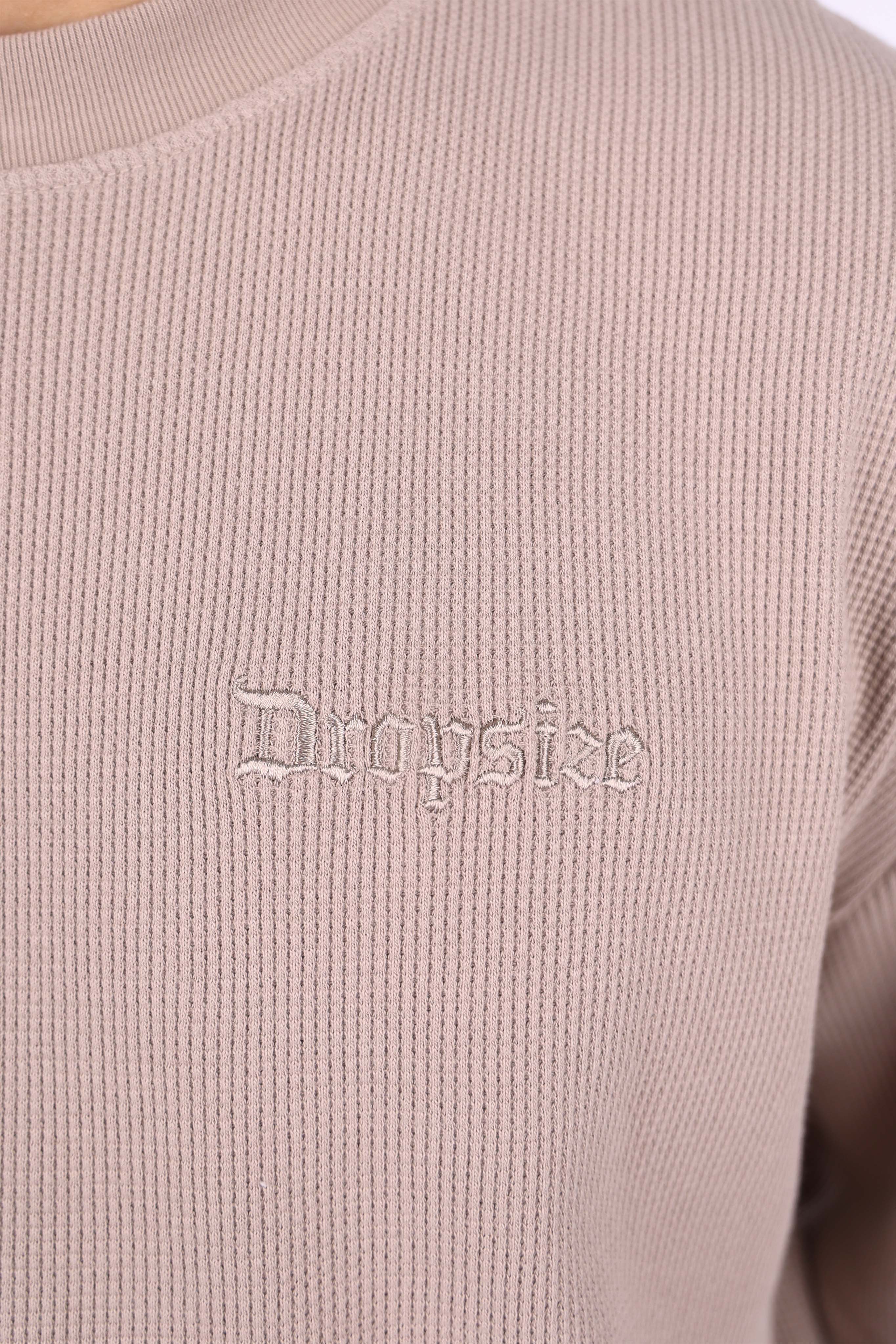 OVERSIZE WAFFLE SHIRT SIMPLY TAUPE