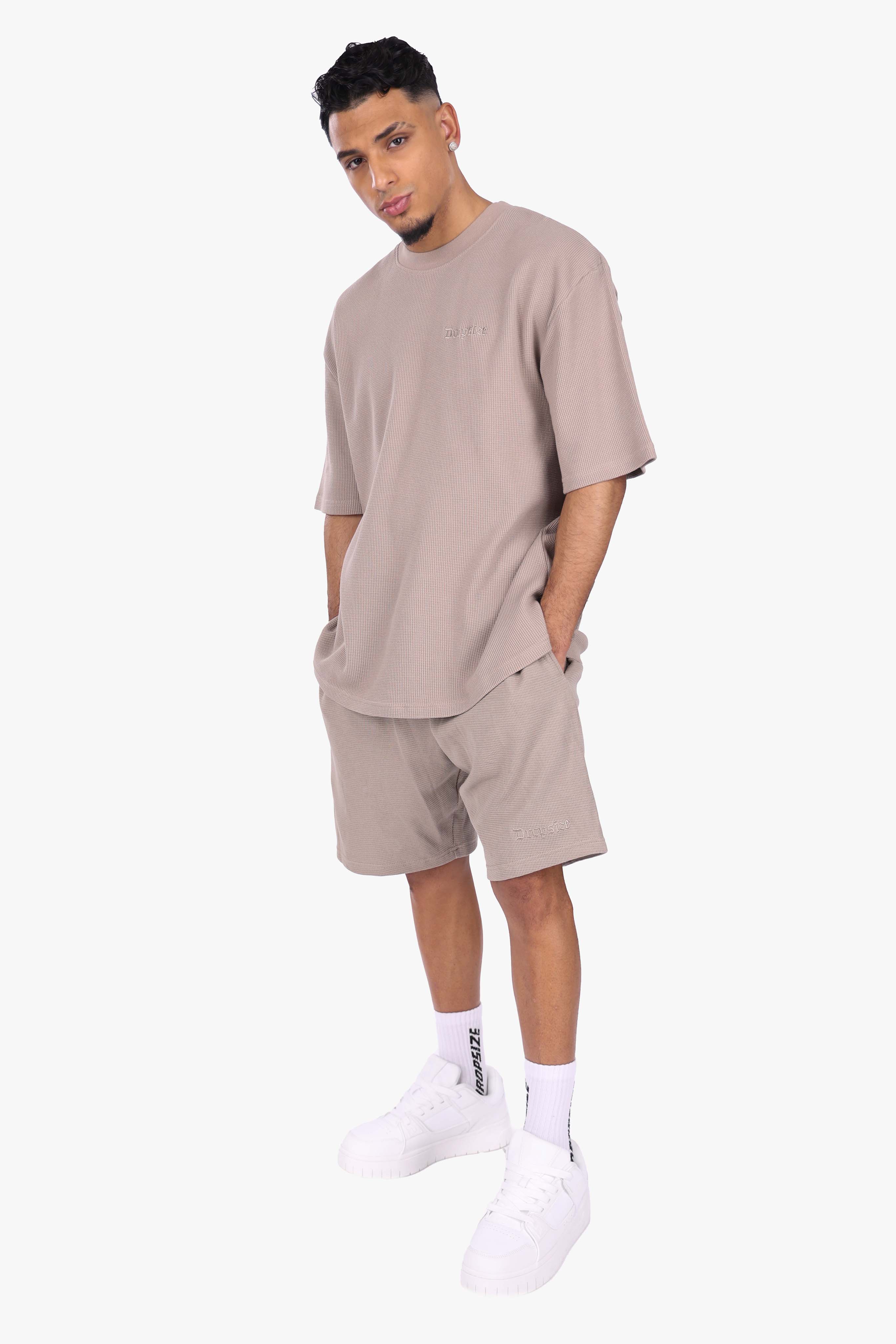 OVERSIZE WAFFLE SHIRT SIMPLY TAUPE